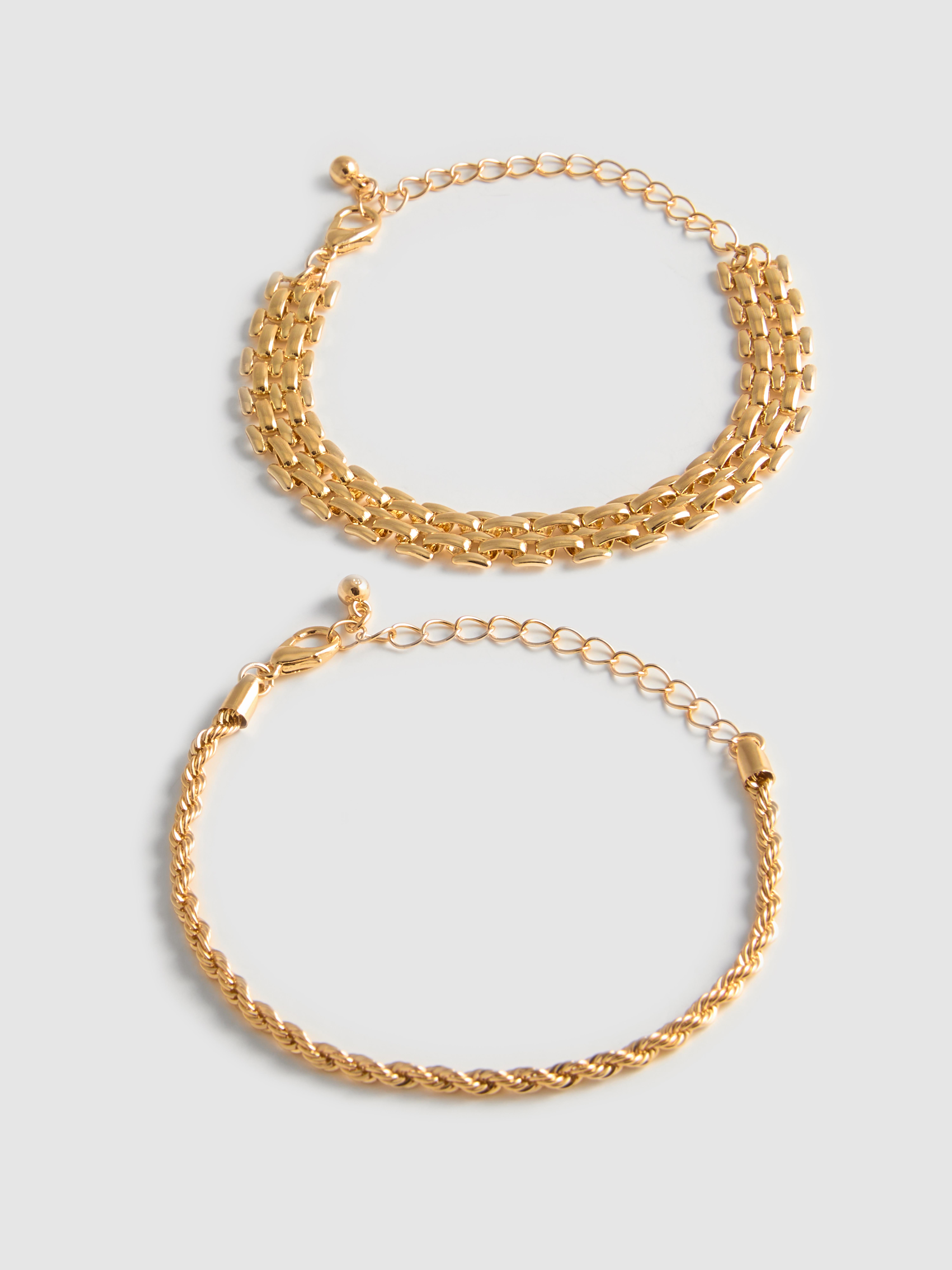 2pk Vintage Chain Bracelets