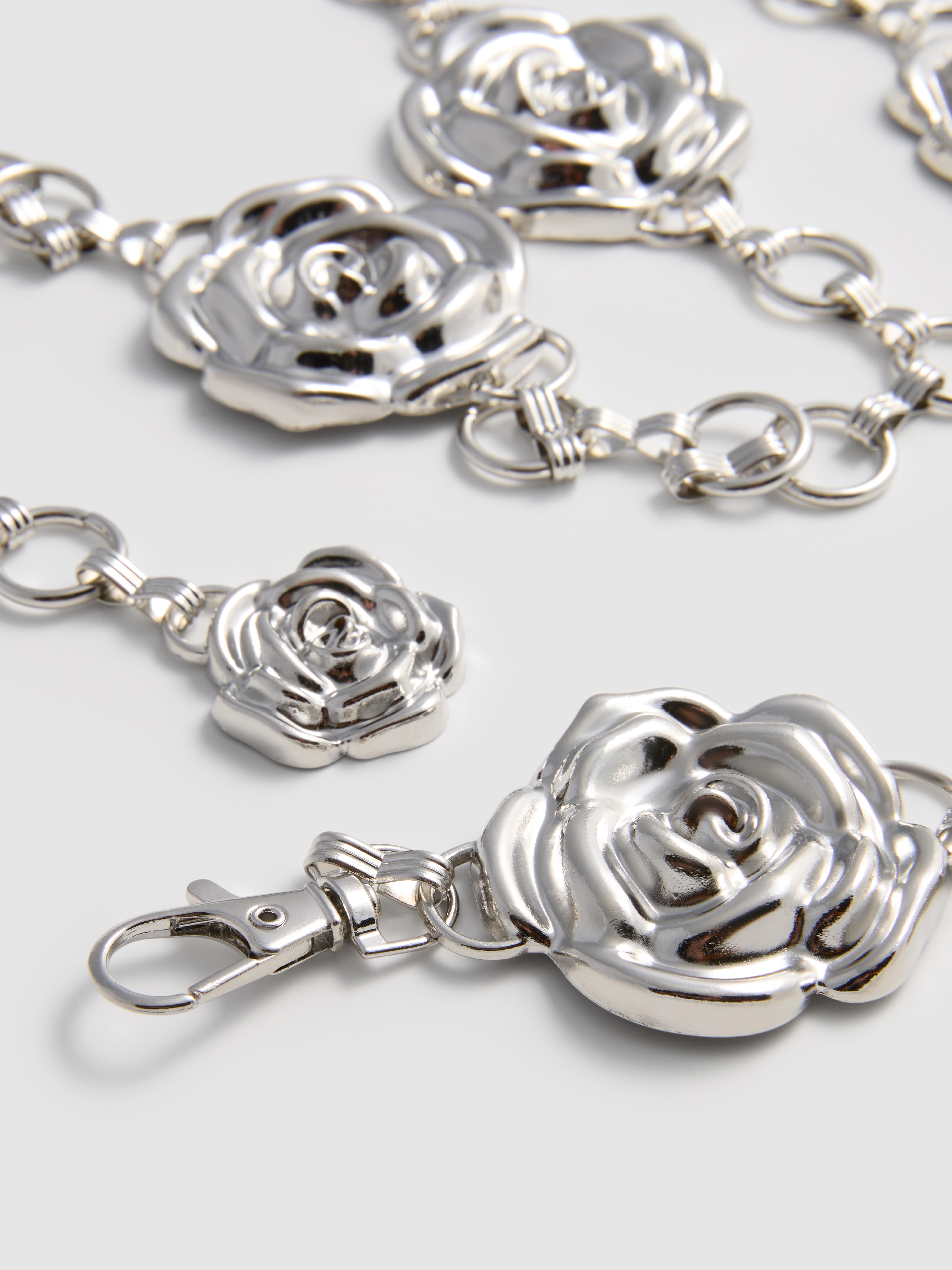 Metal Flower Chain Belt