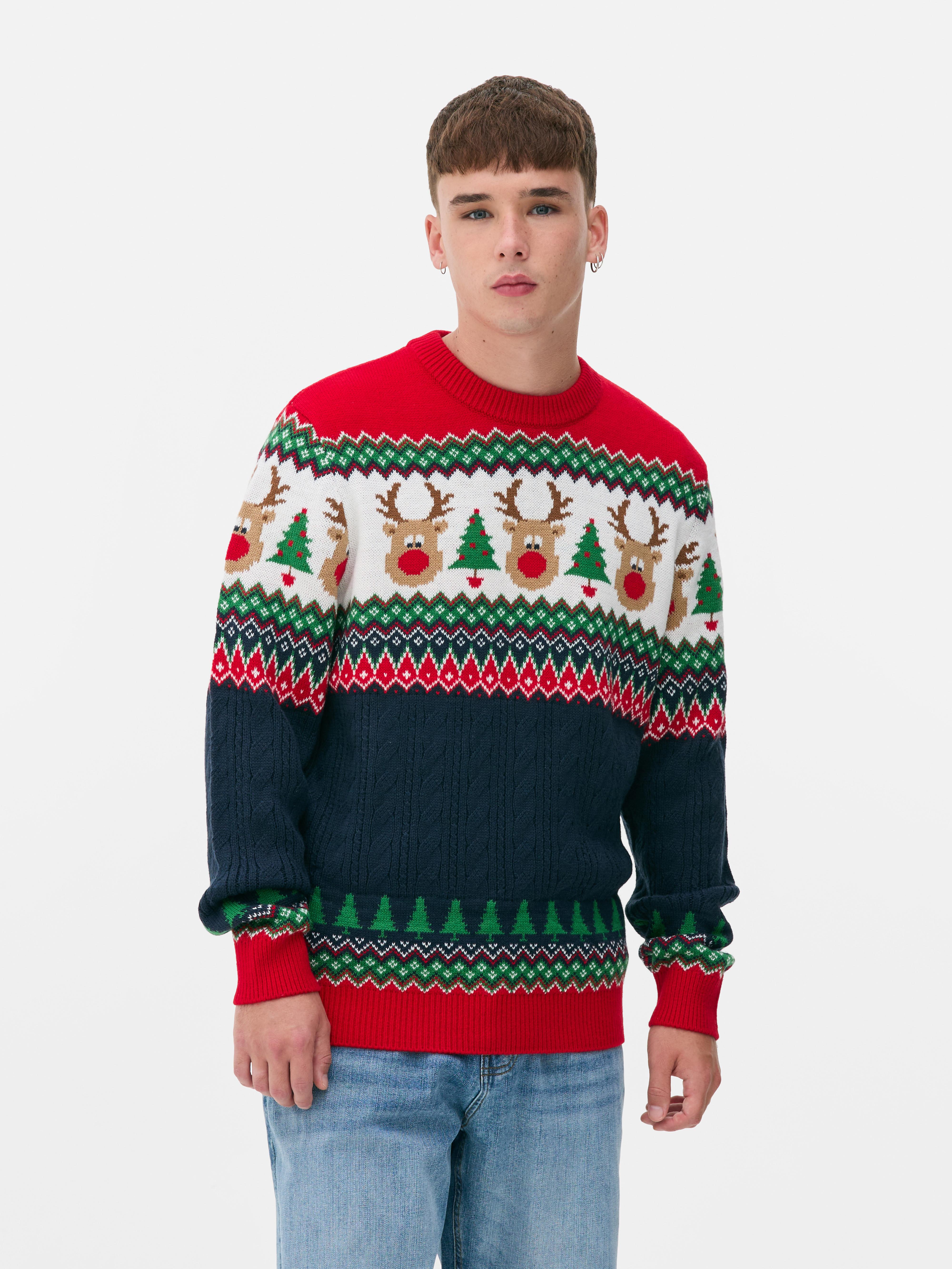 Reindeer Fair Isle Christmas Sweater