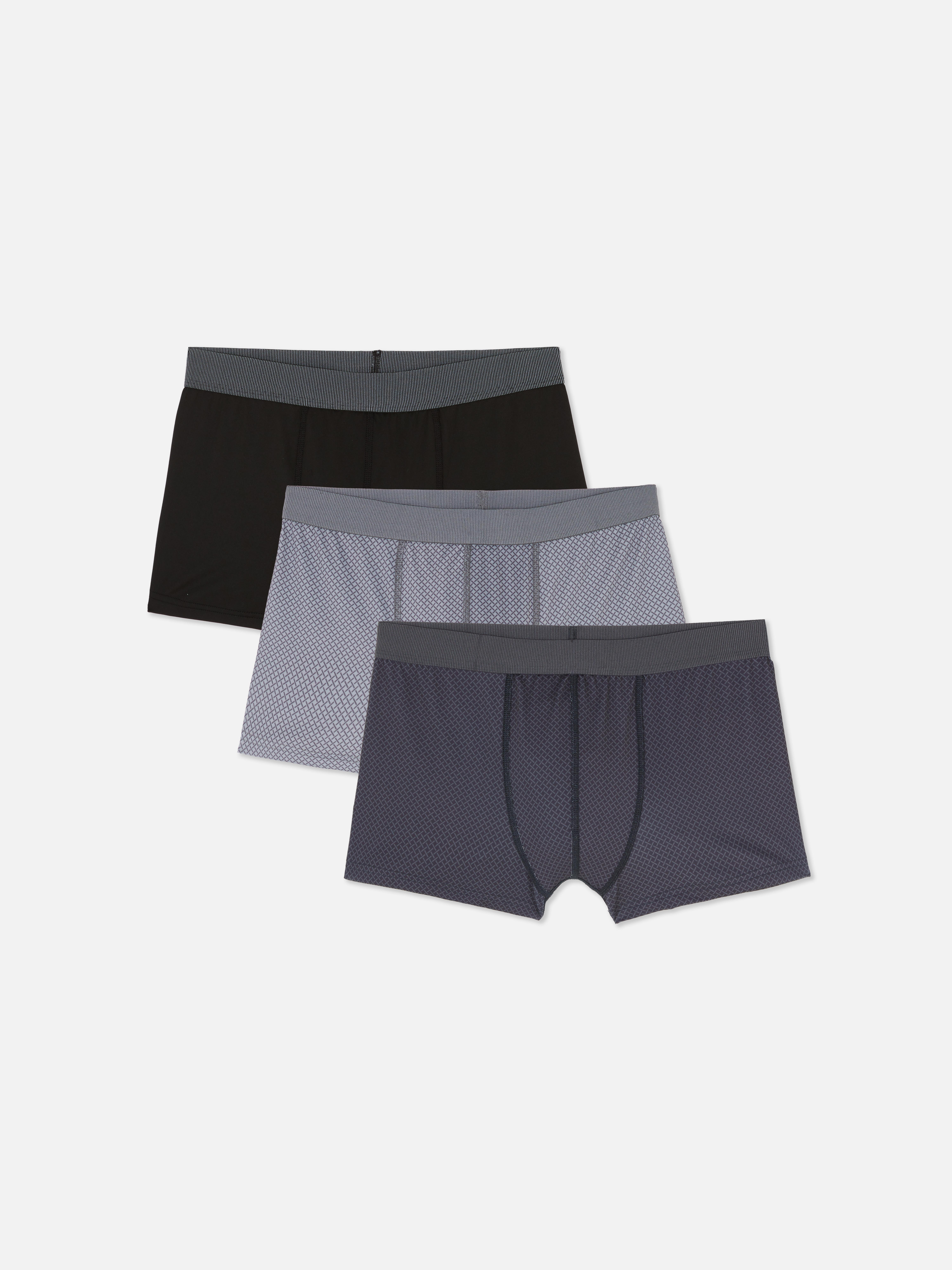 3pk Diamond Print Trunks