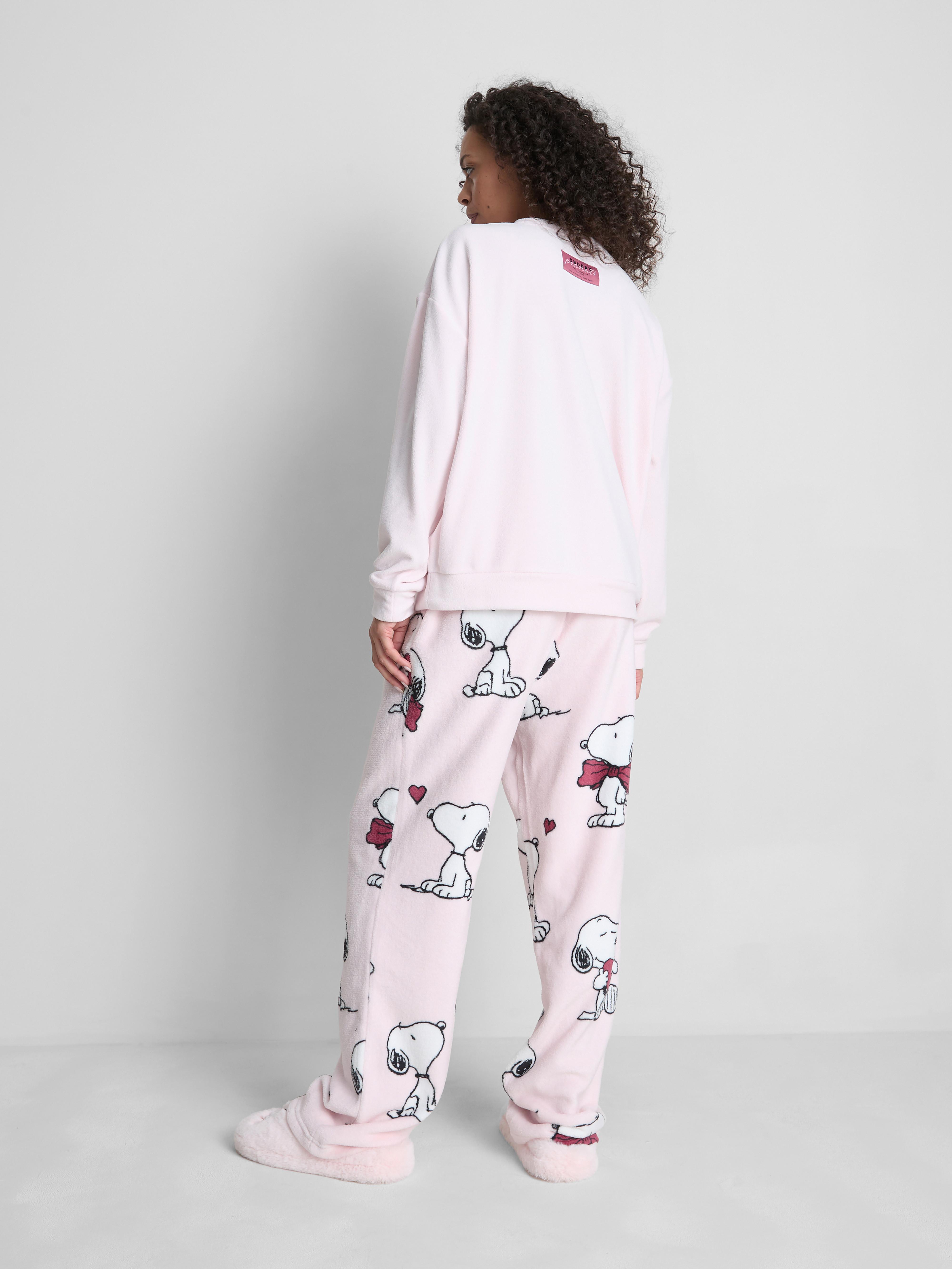 Snoopy Plush Crew Neck Pajama Top