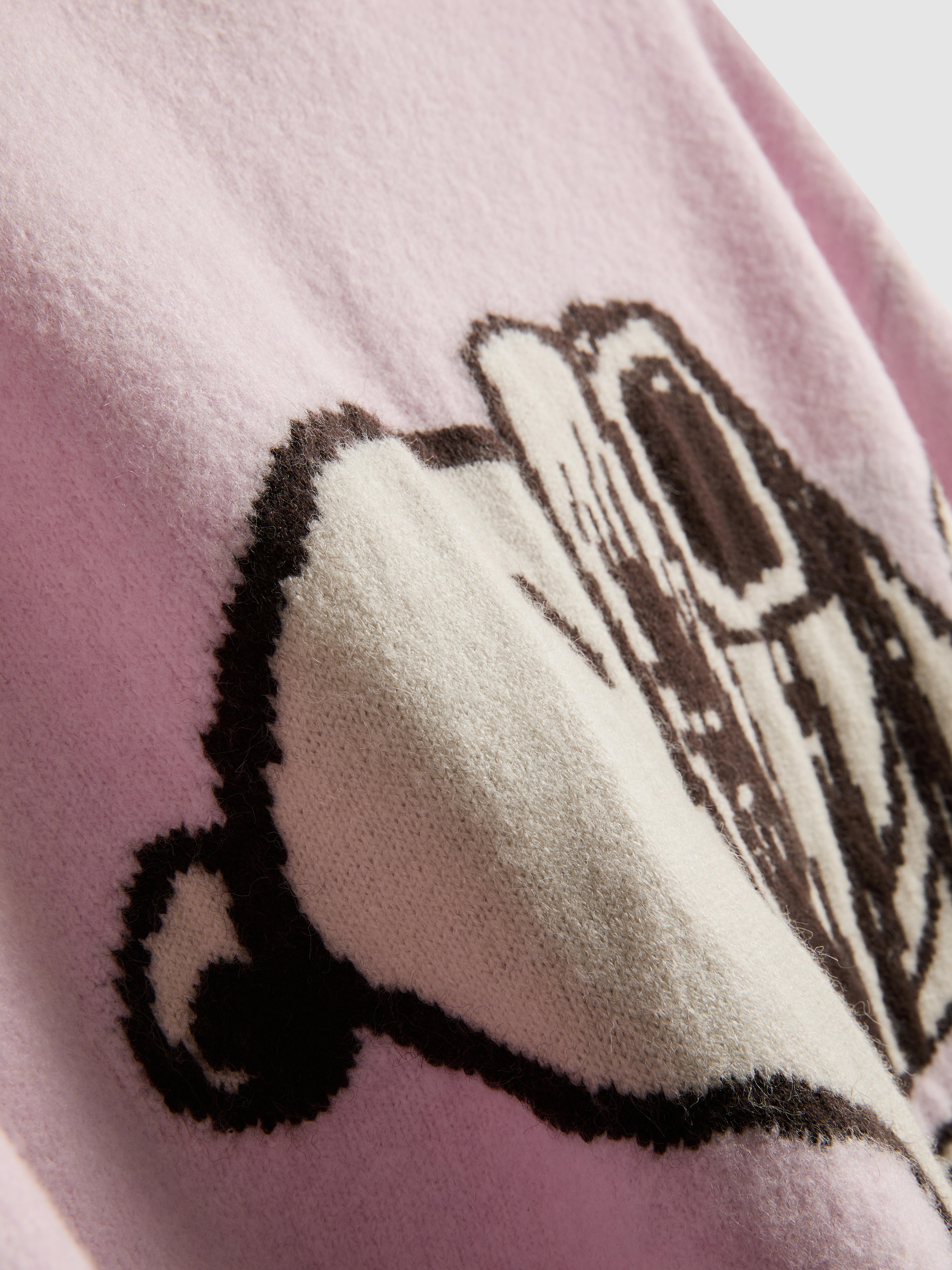 Snoopy Knitted Graphic Hoodie