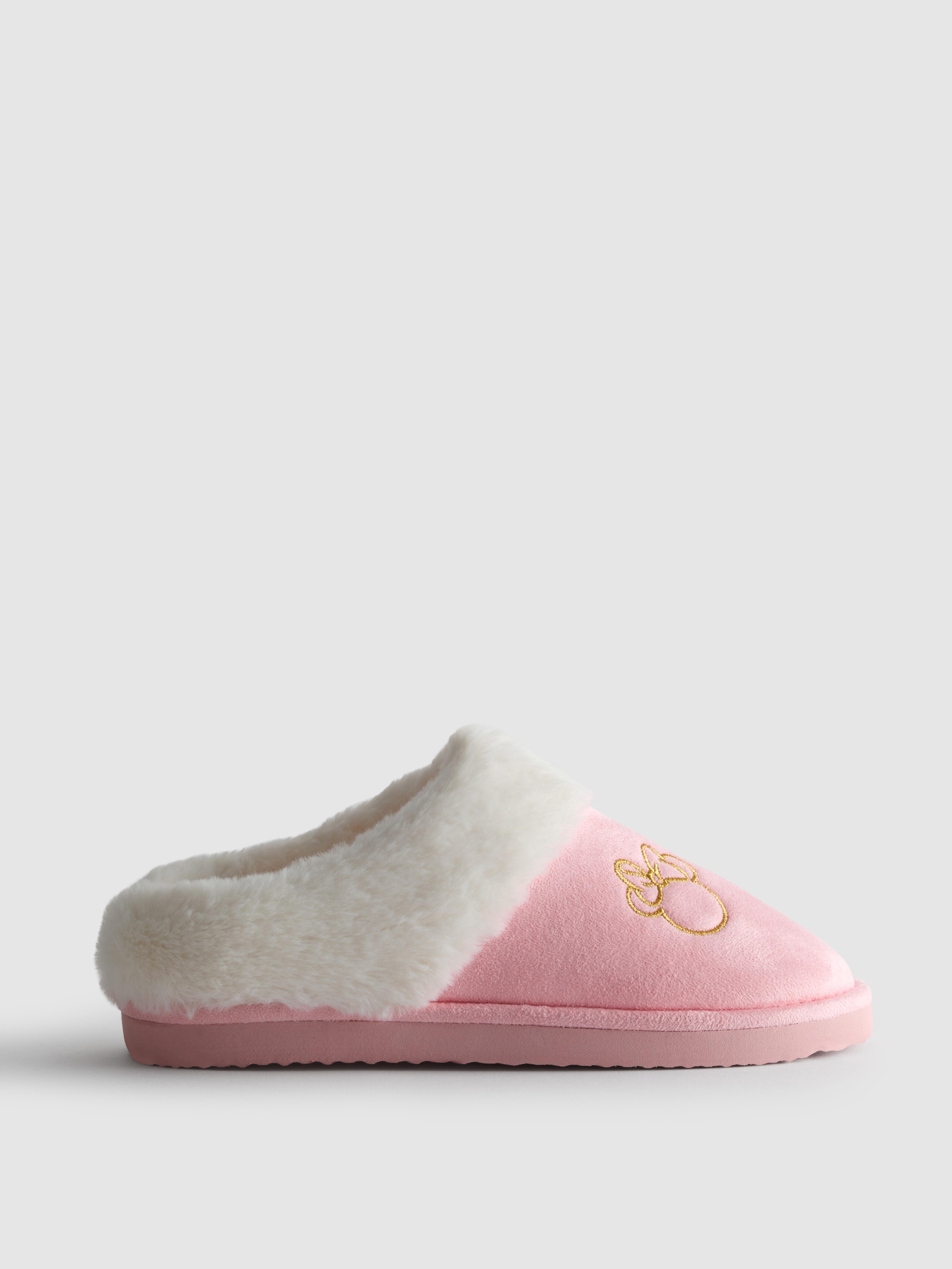 Disney’s Minnie Mouse Faux Suede Mule Slippers