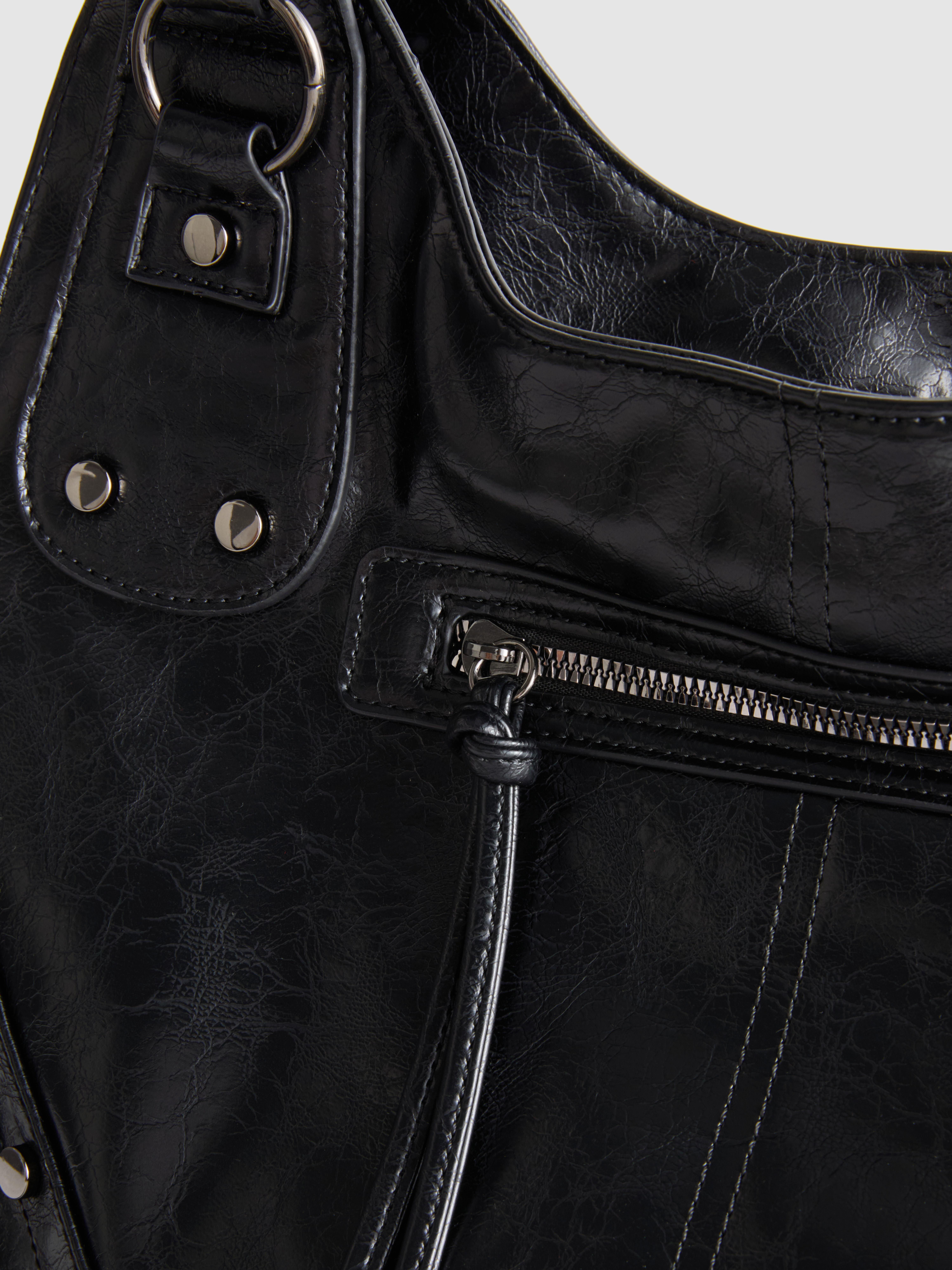 Distressed Slouchy Tote Bag