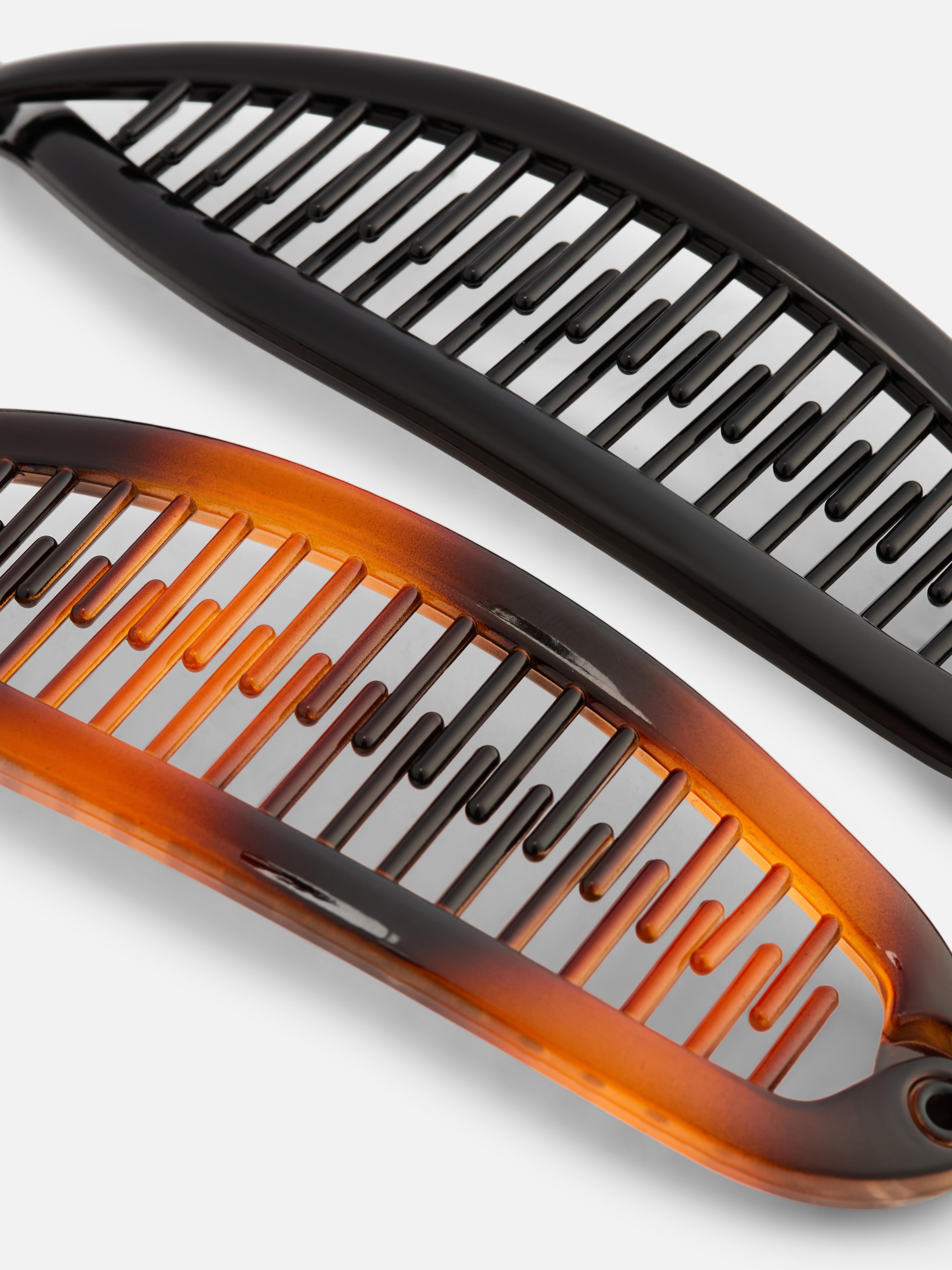 2pk Banana Claw Clips