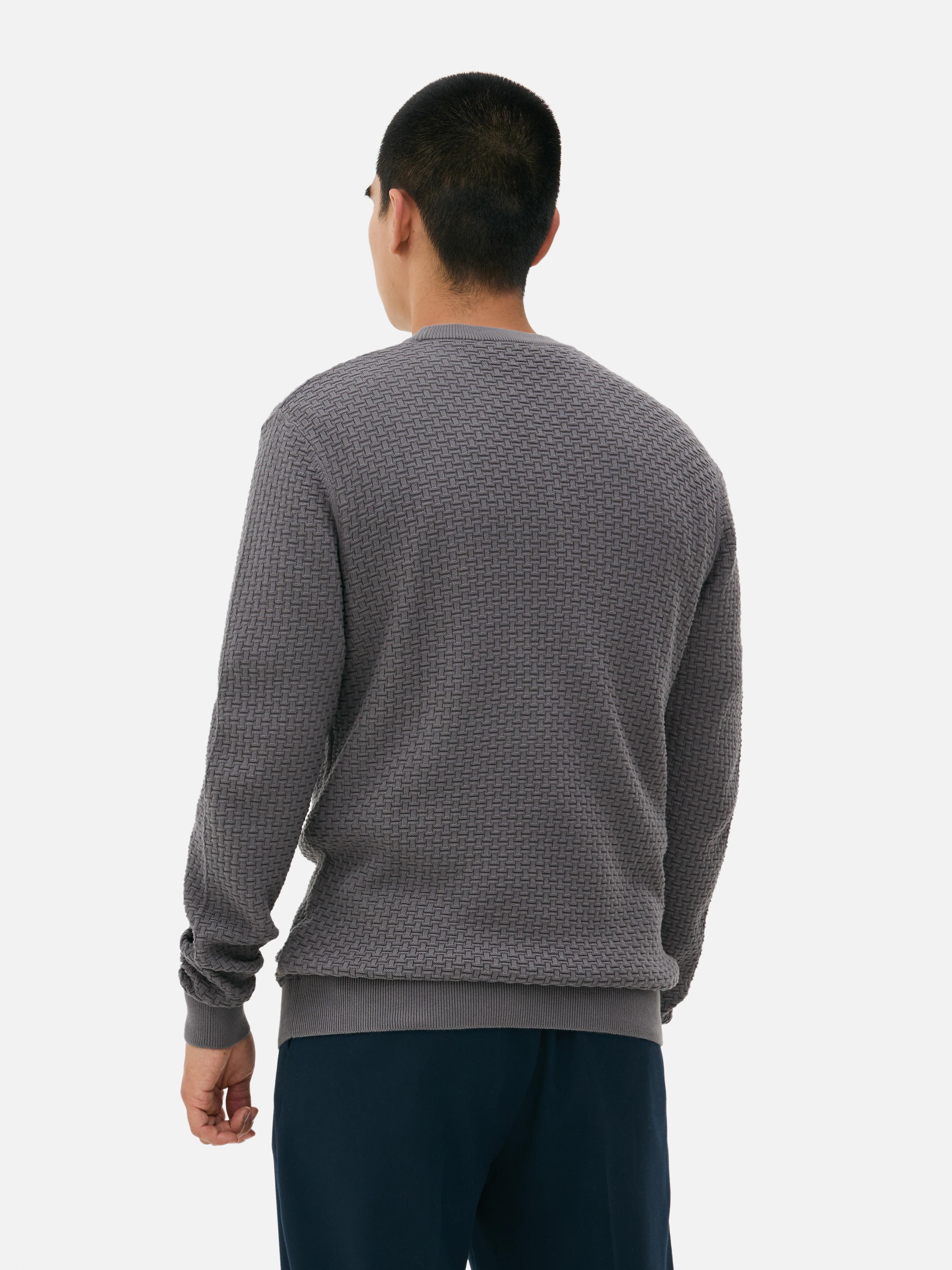 Textured Crew Neck Sweater