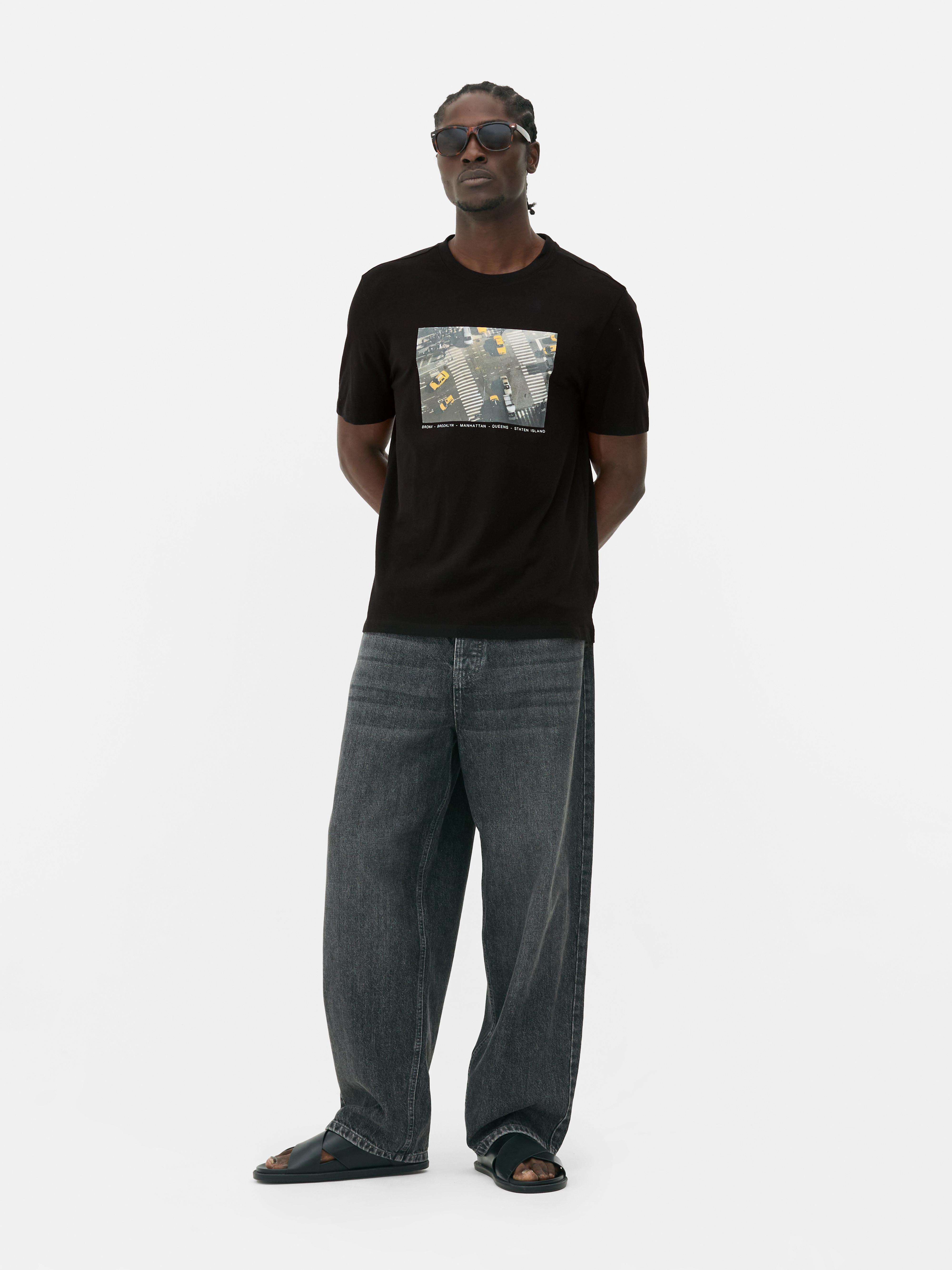 Taxi Graphic Short-Sleeved T-Shirt