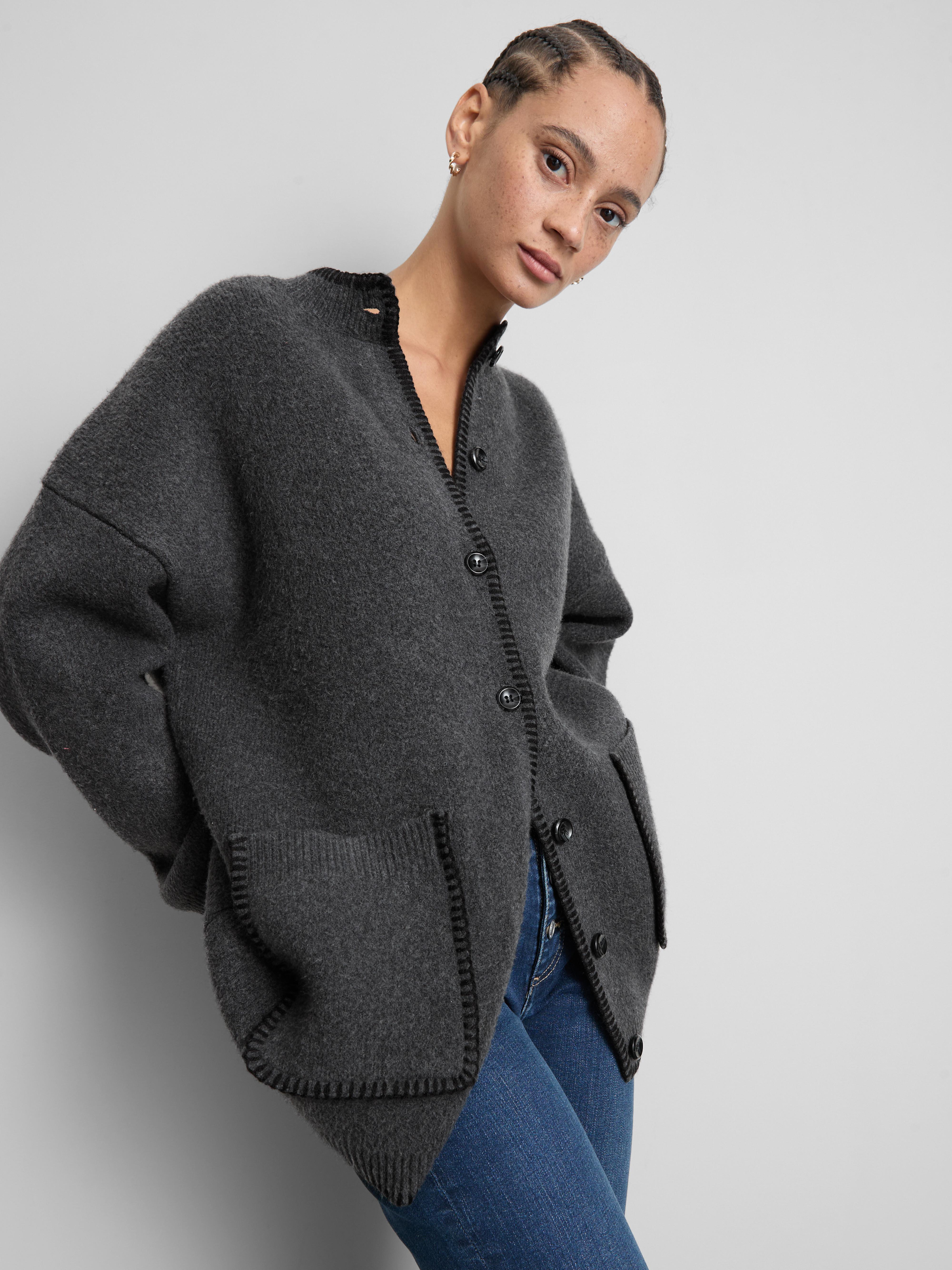 MAJOR FIND | Paula Echevarría Contrast Stitch Cardigan
