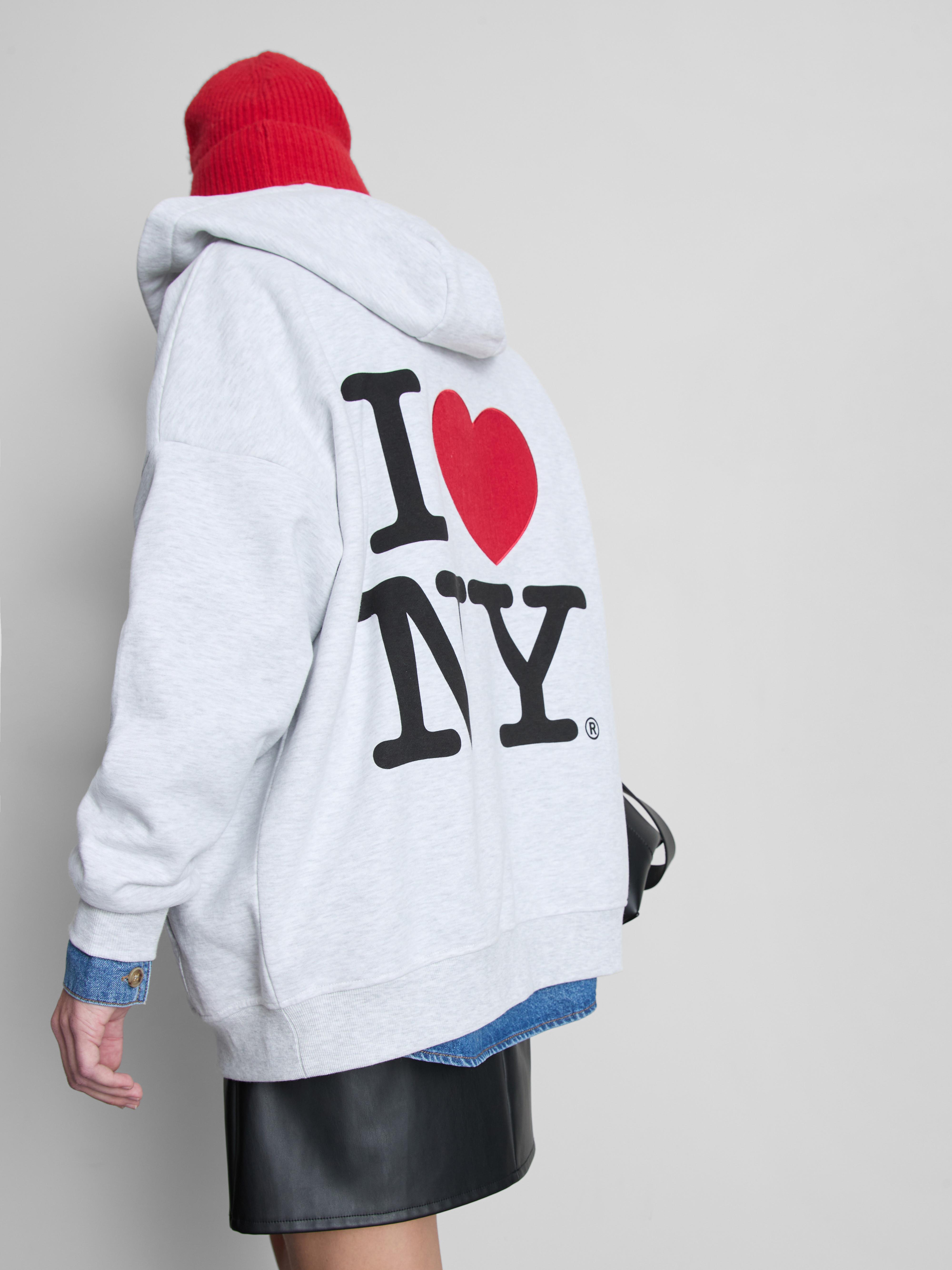 I Love NY Oversized Zip-Up Hoodie