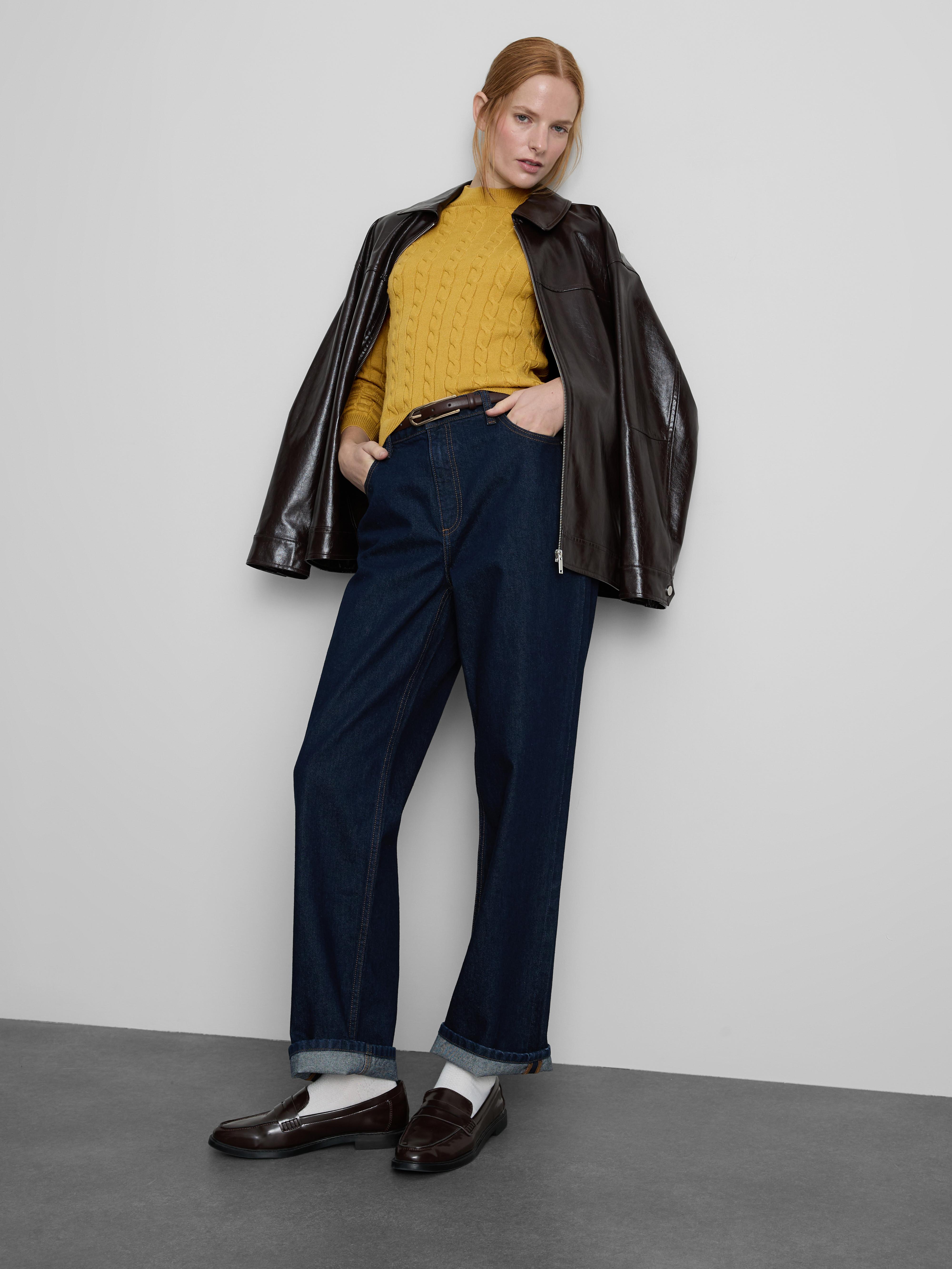 Turtle Neck Cable Sweater