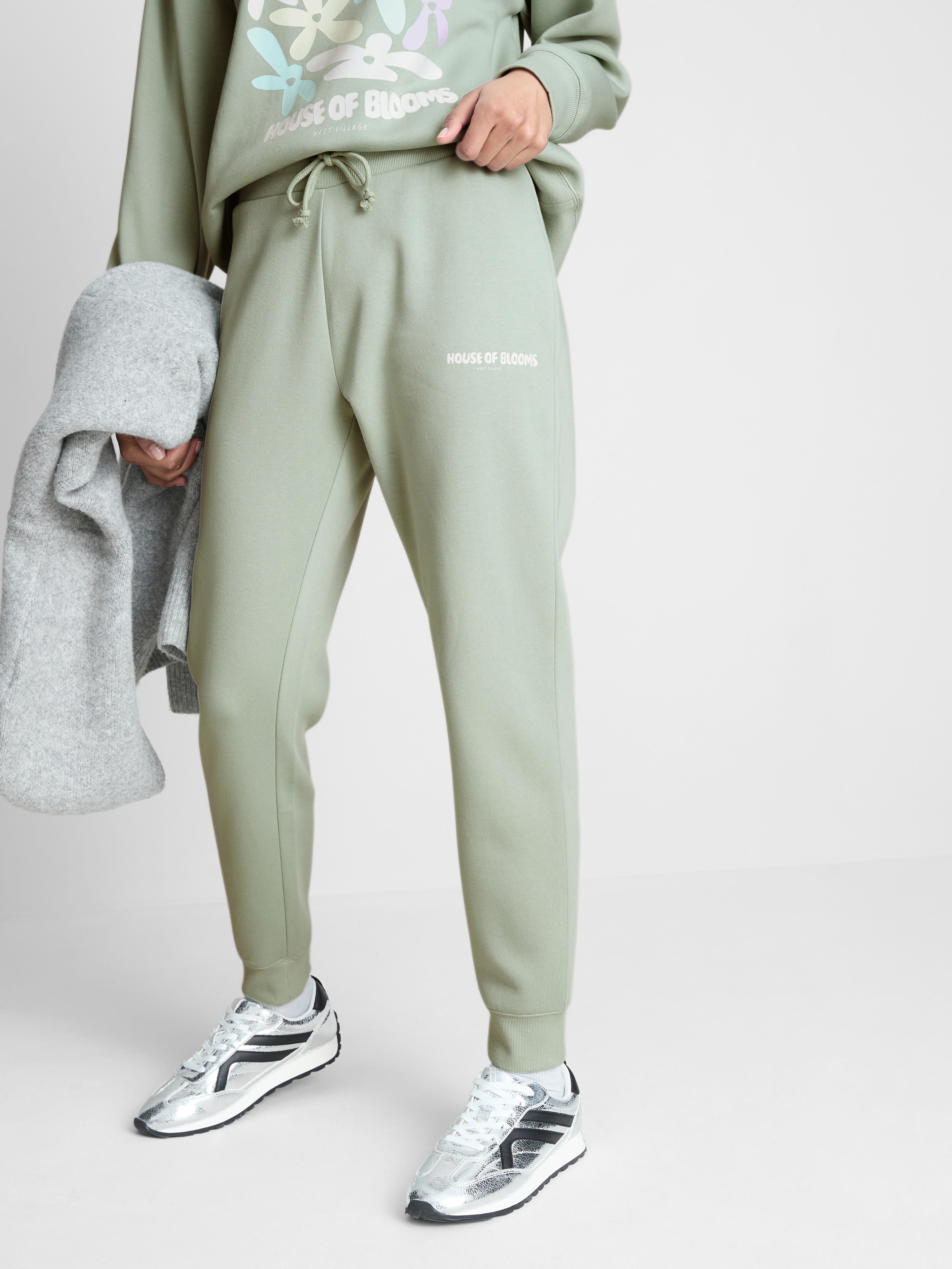 Cotton Blend Printed Skinny Joggers