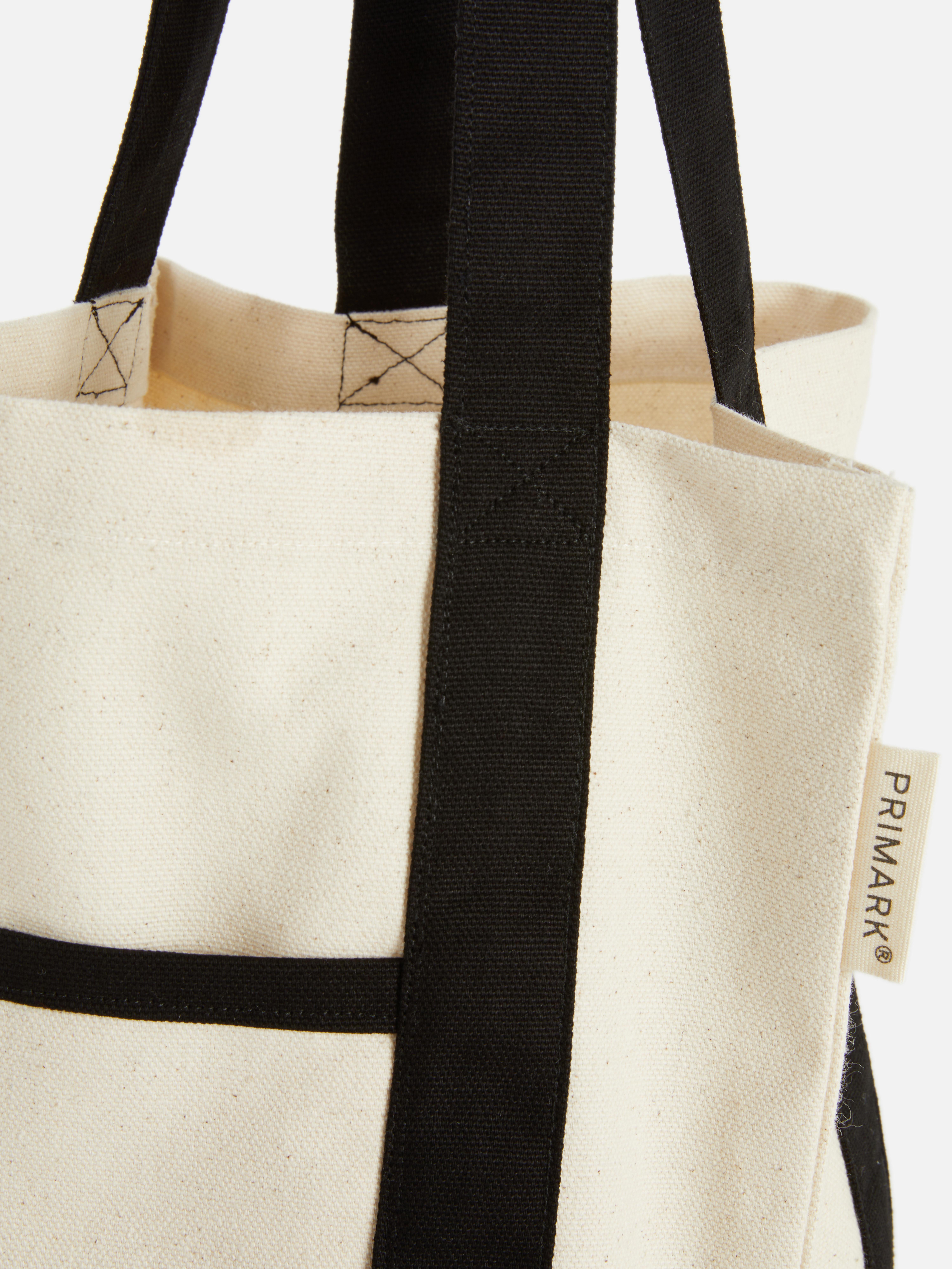 Mini Cotton Contrast Canvas Bag