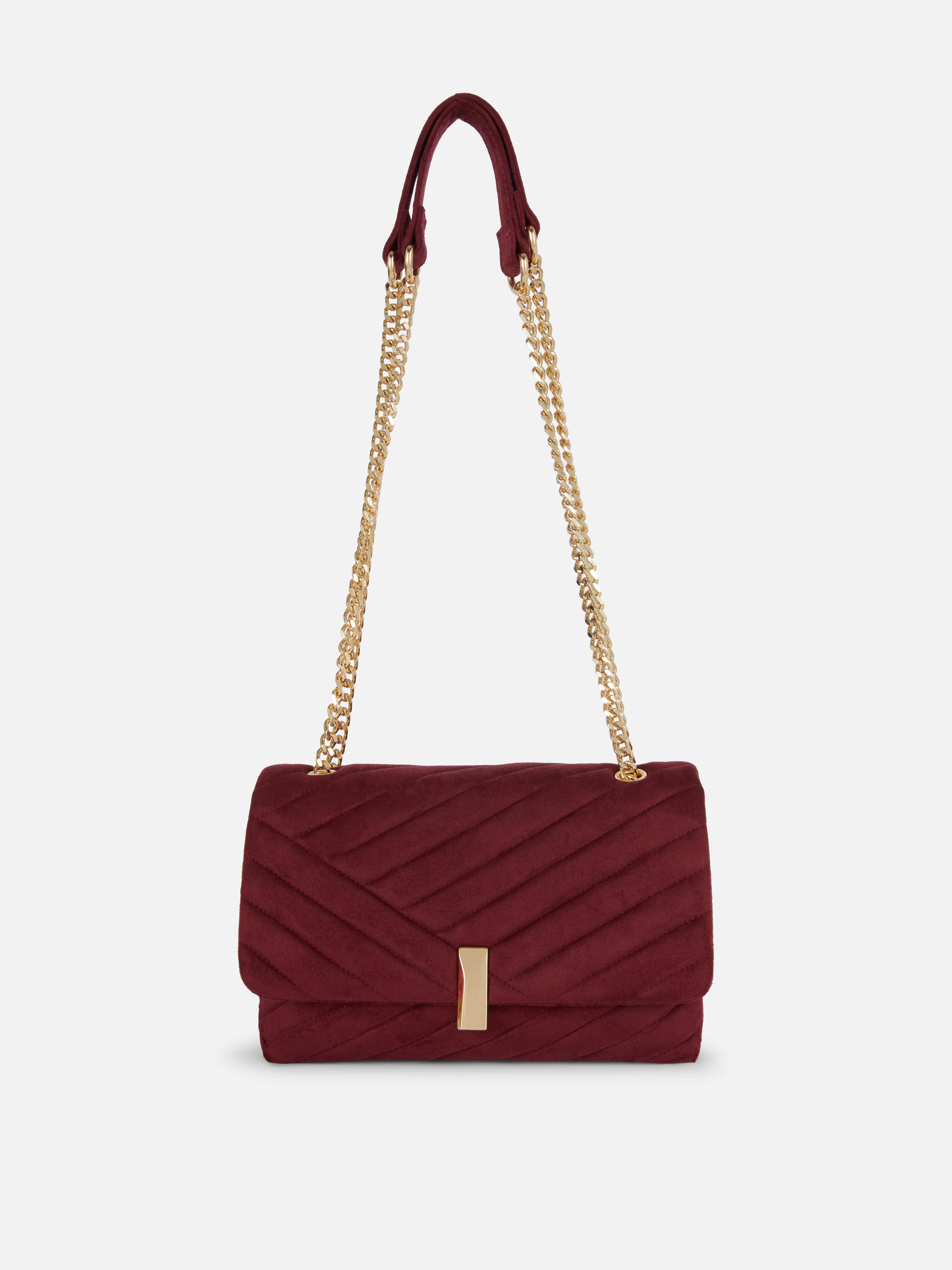 Faux Suede Flapover Bag