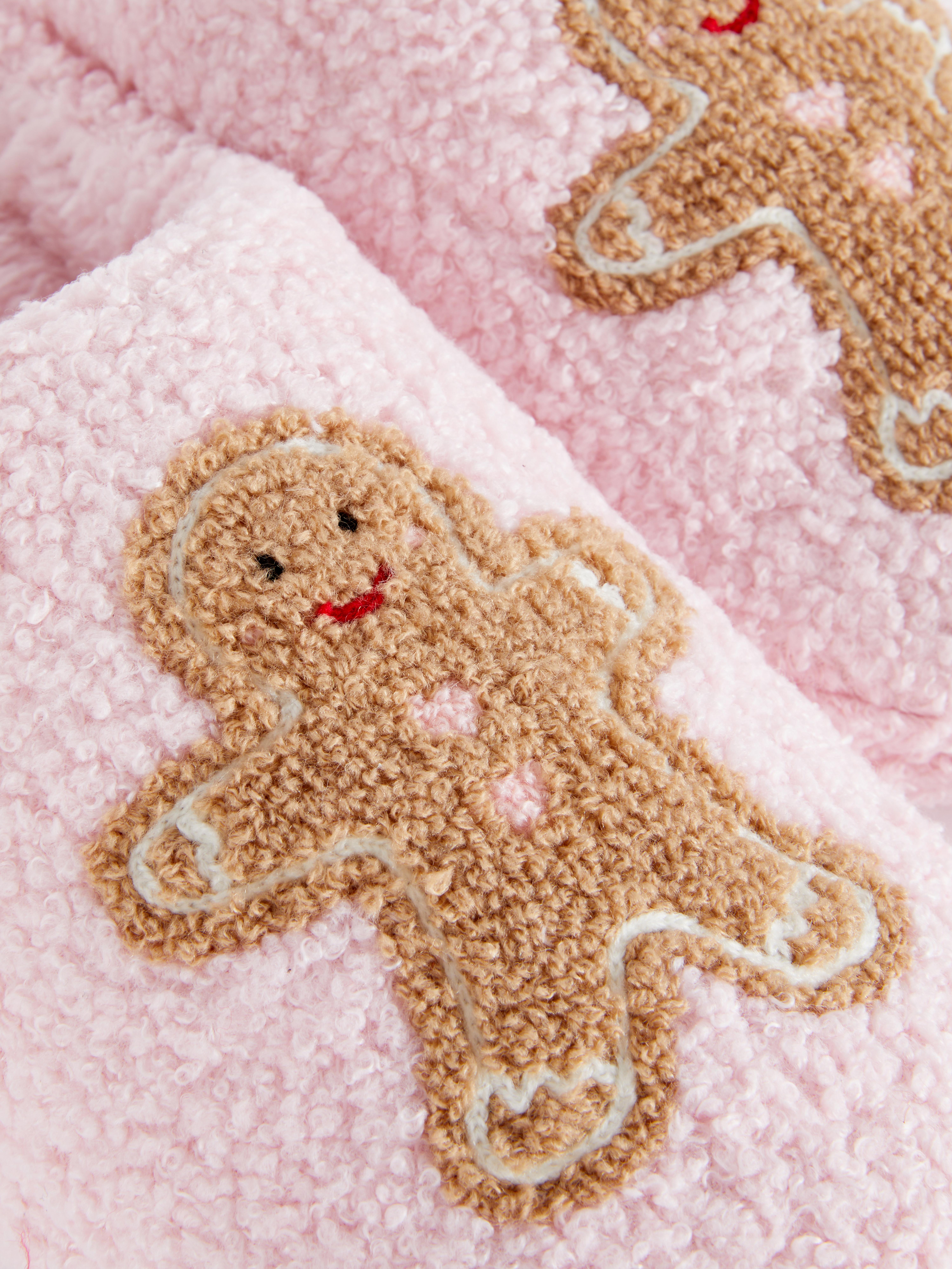 Borg Gingerbread Man Mule Slippers