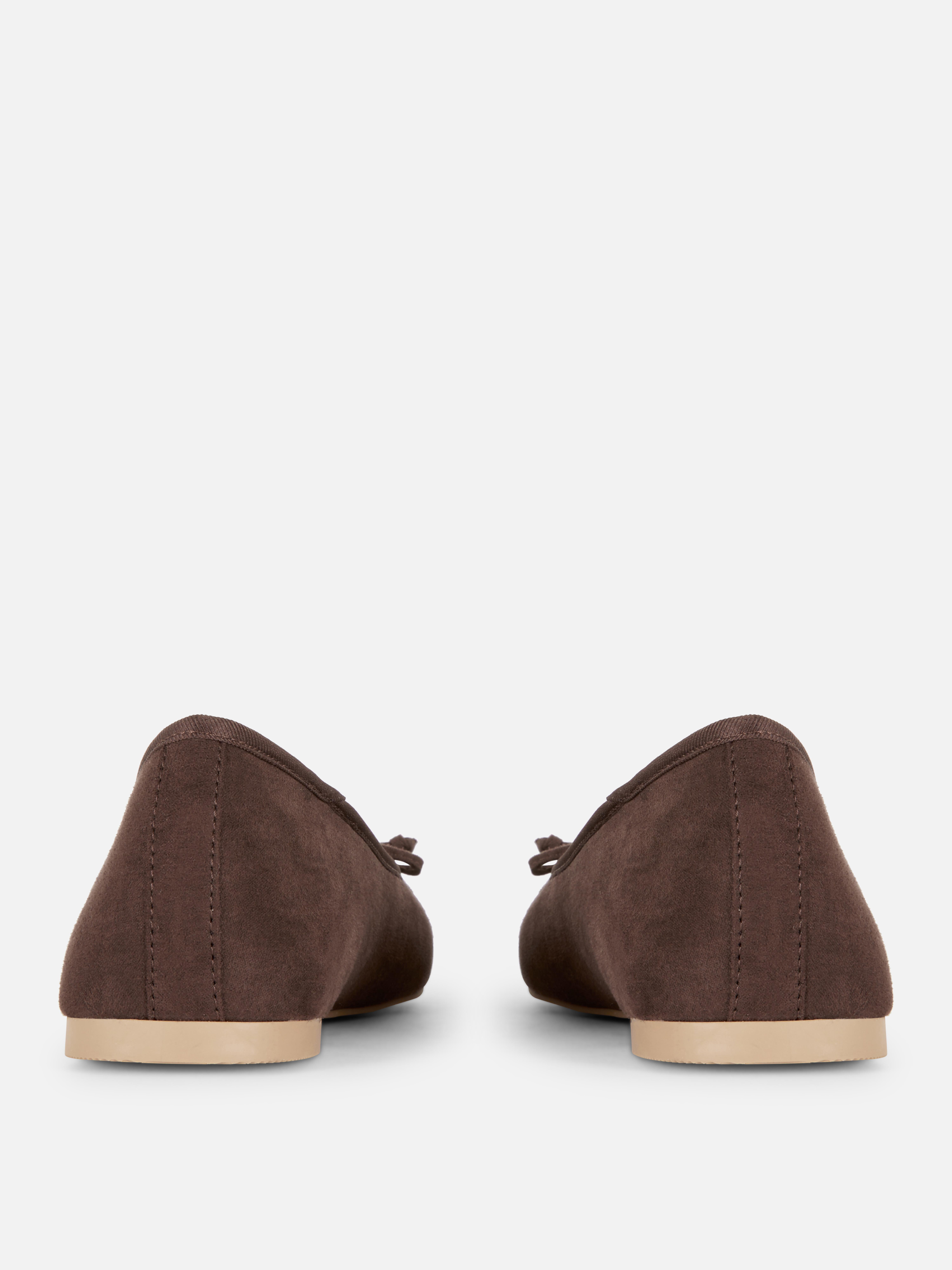 Faux Suede Ballerina Flats