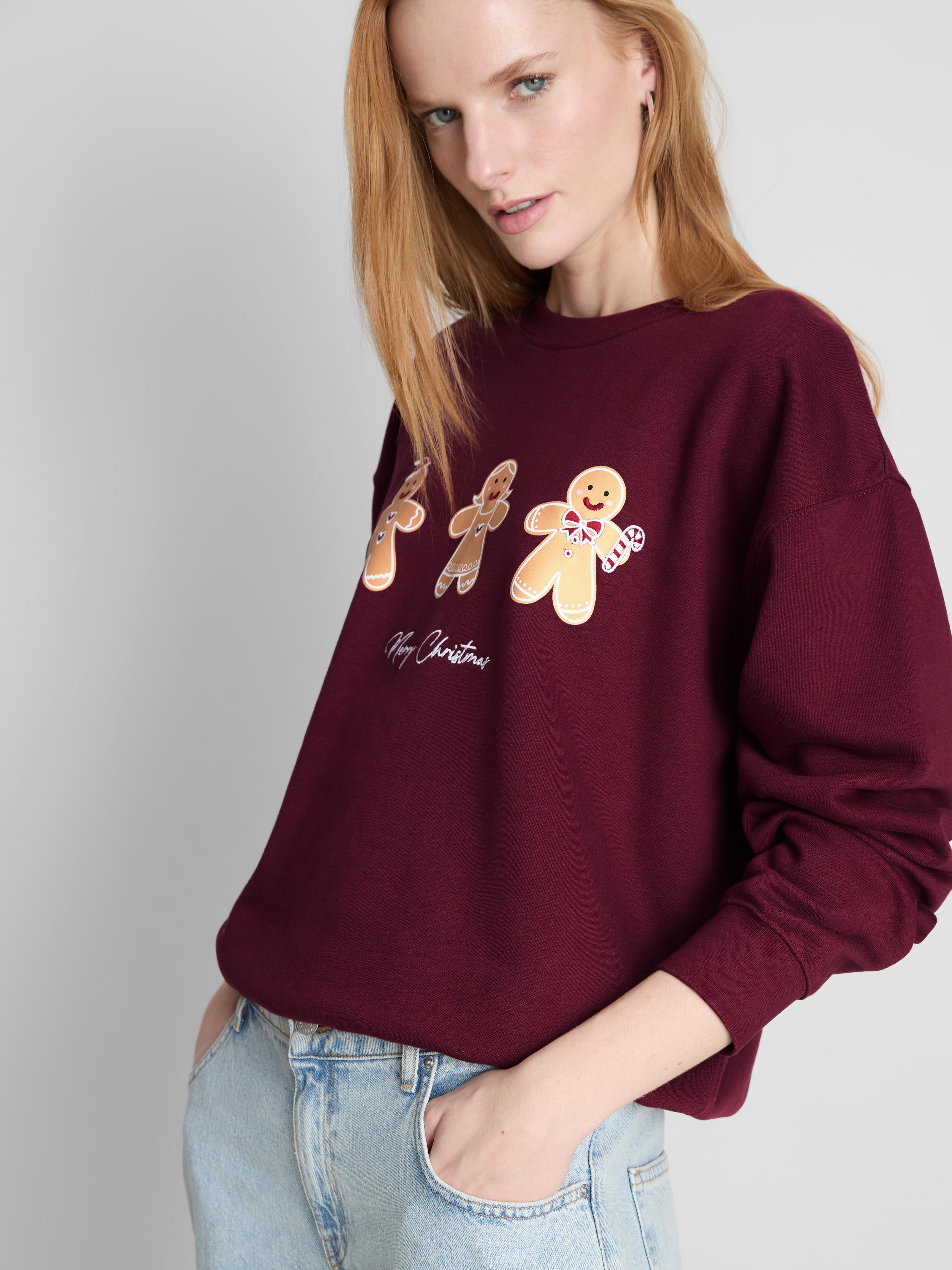 Christmas Cotton Blend Sweatshirt