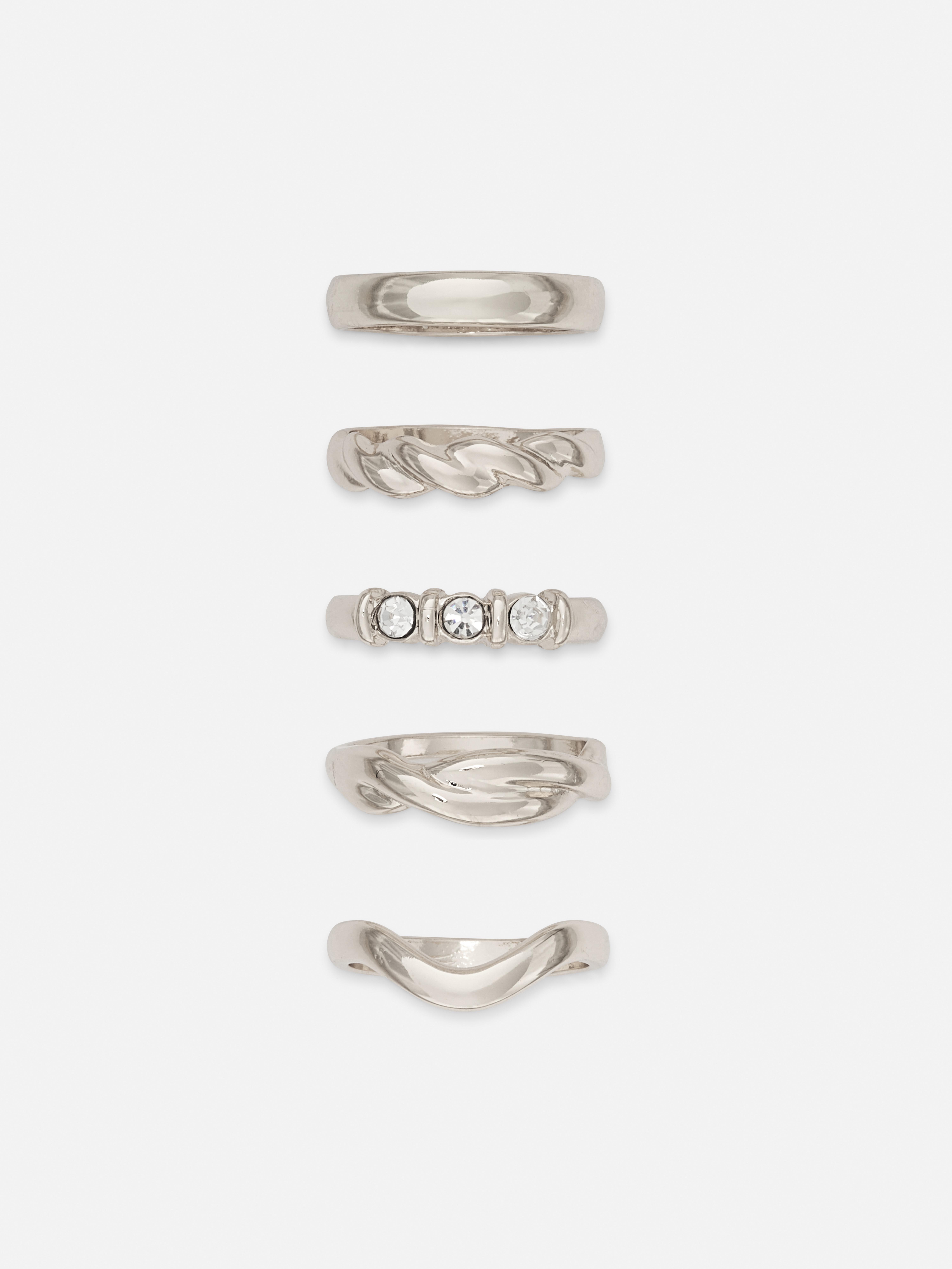 5pk Various Design Rings