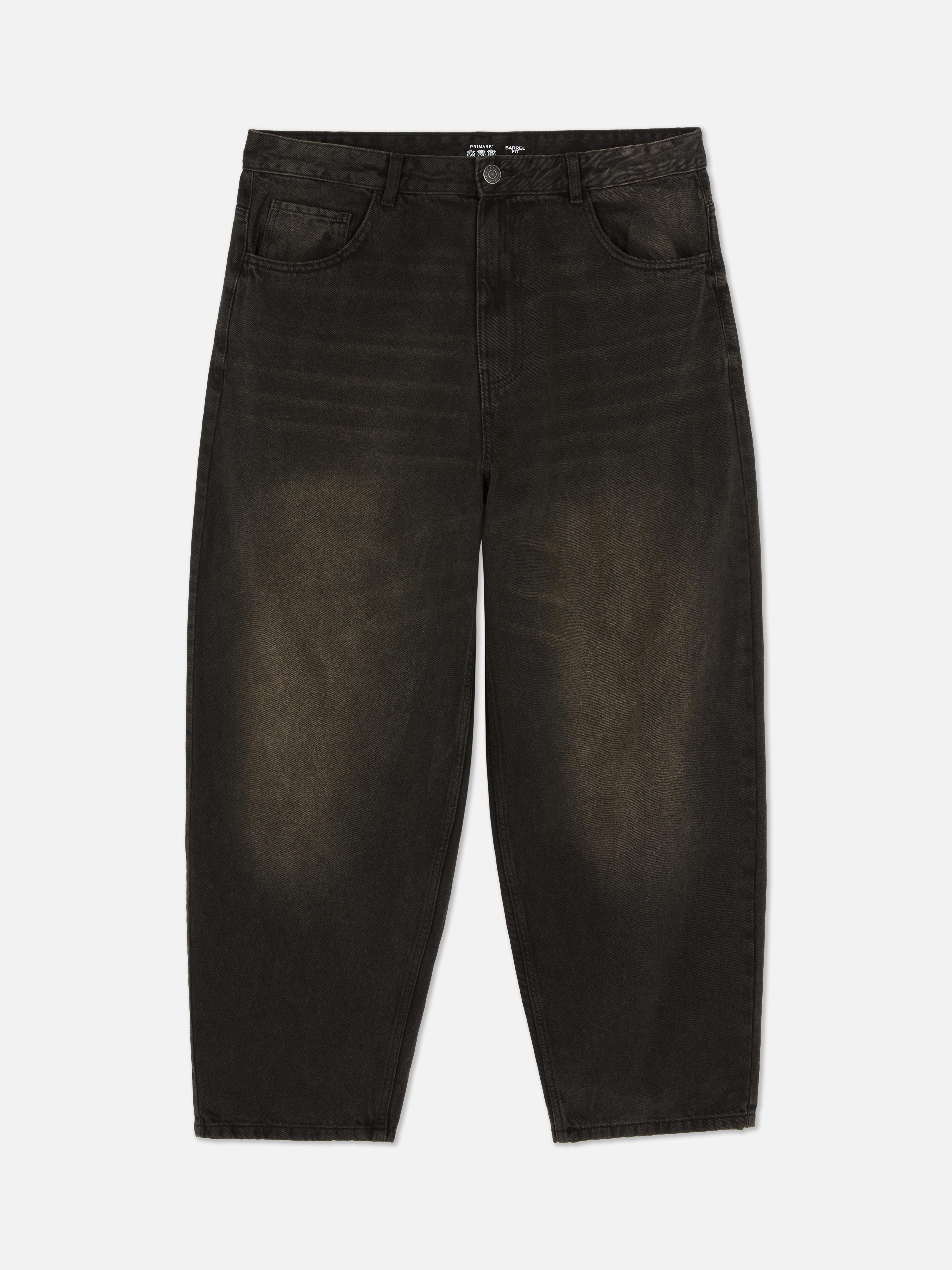 Low-Rise Barrel Leg Jeans