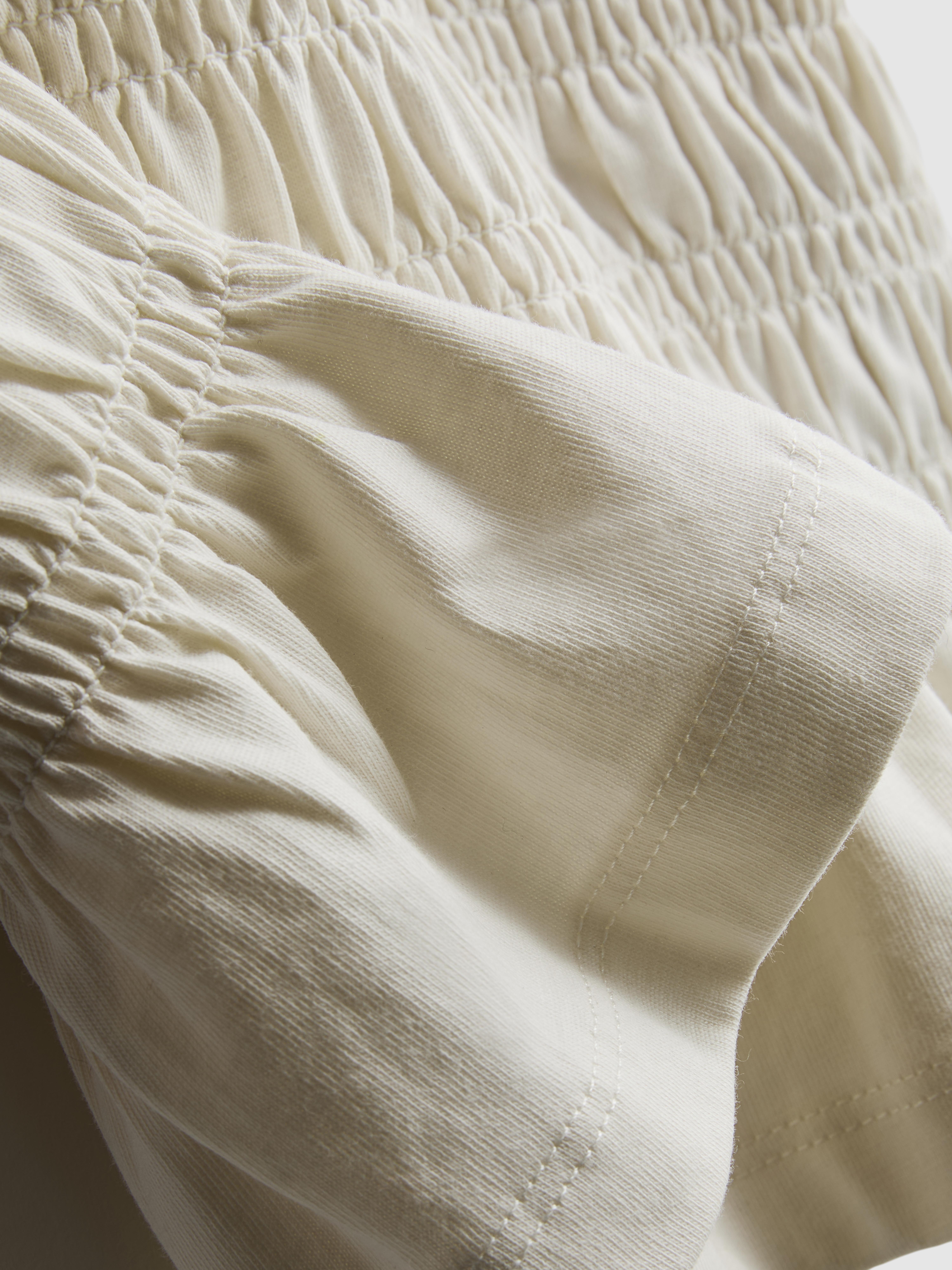 Cotton Shirred Bodice Tee