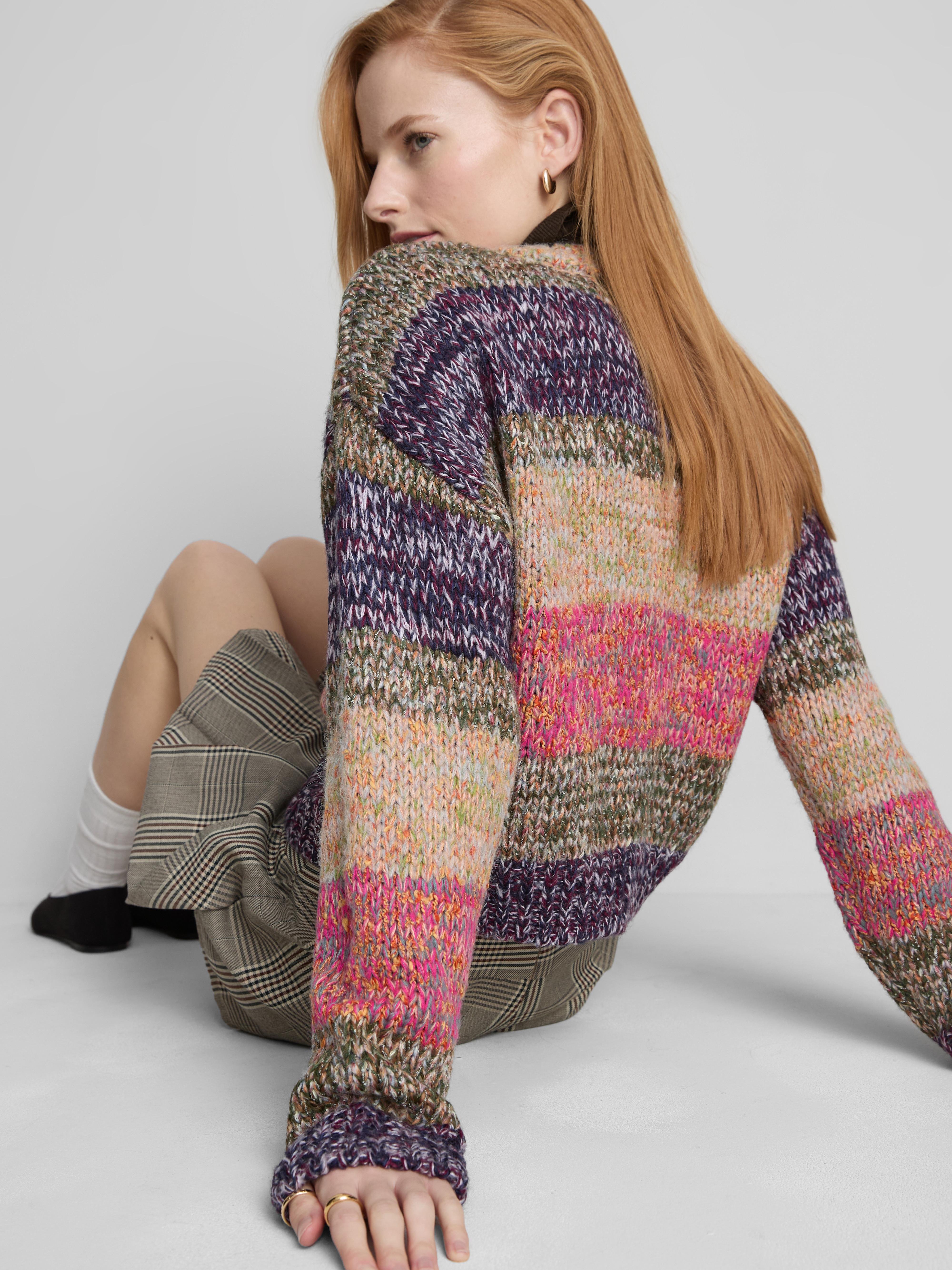 Multi Yarn Round Neck Sweater