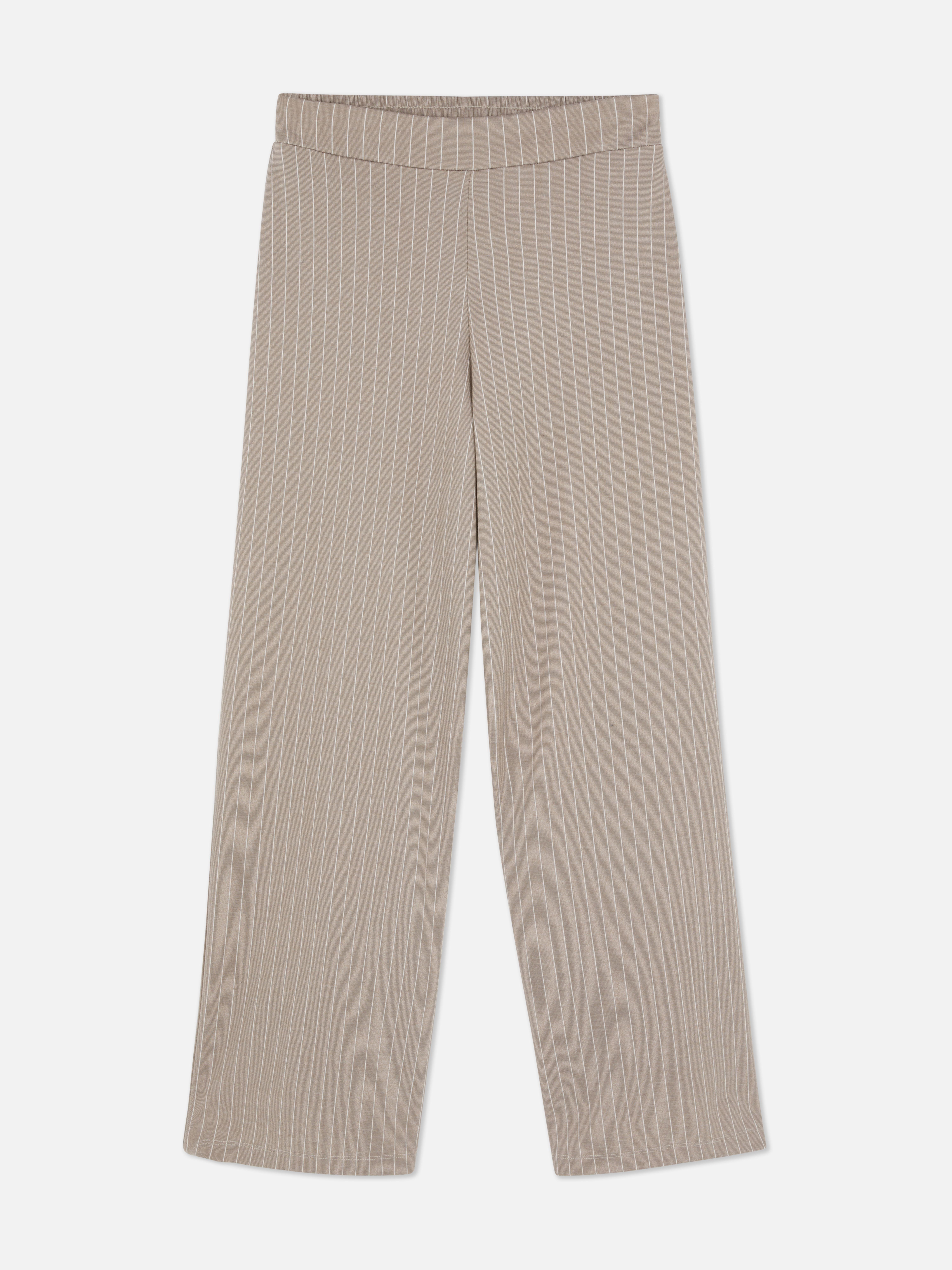 Pinstripe Straight Leg Pants