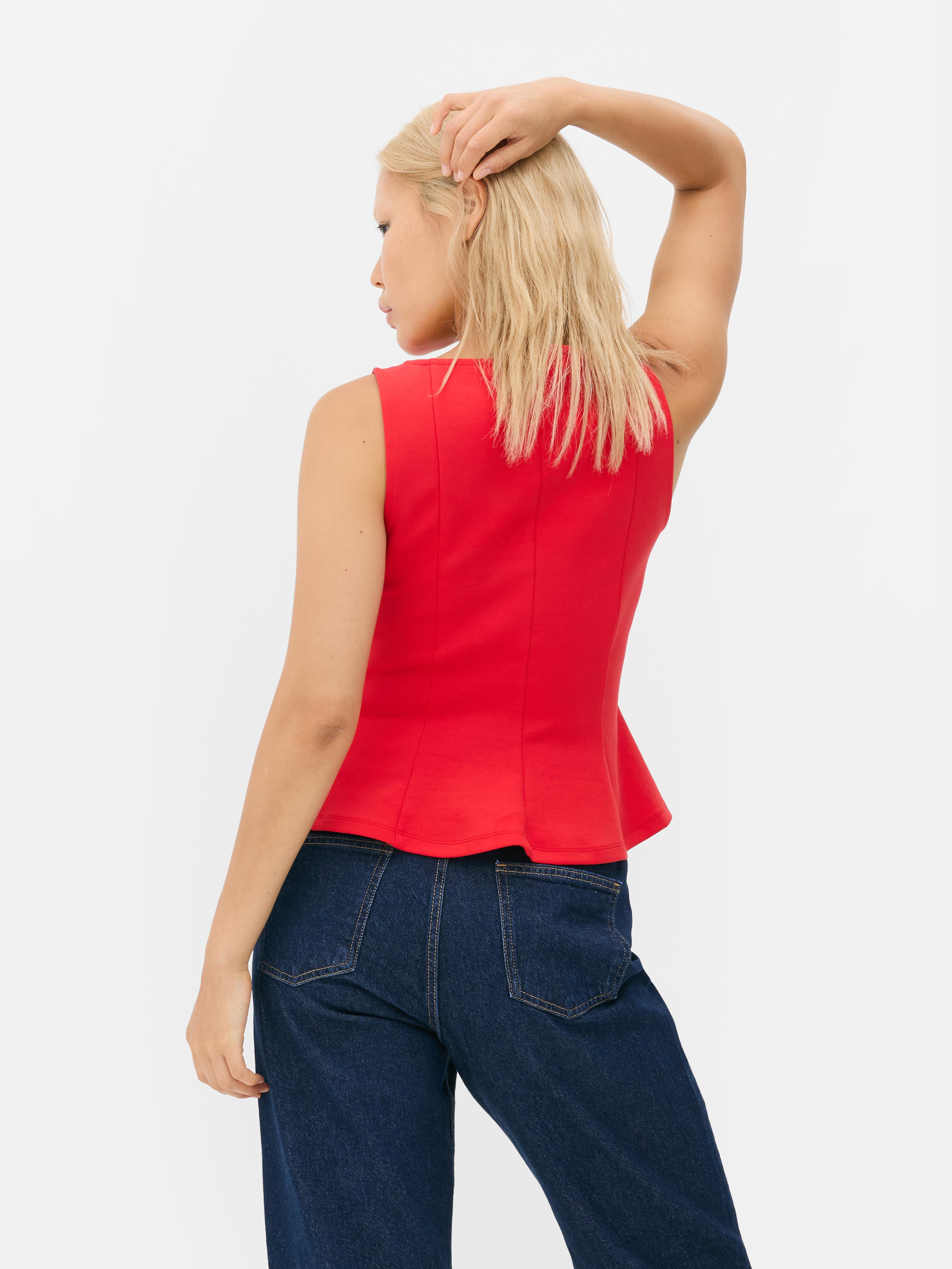 Sleeveless Peplum Top