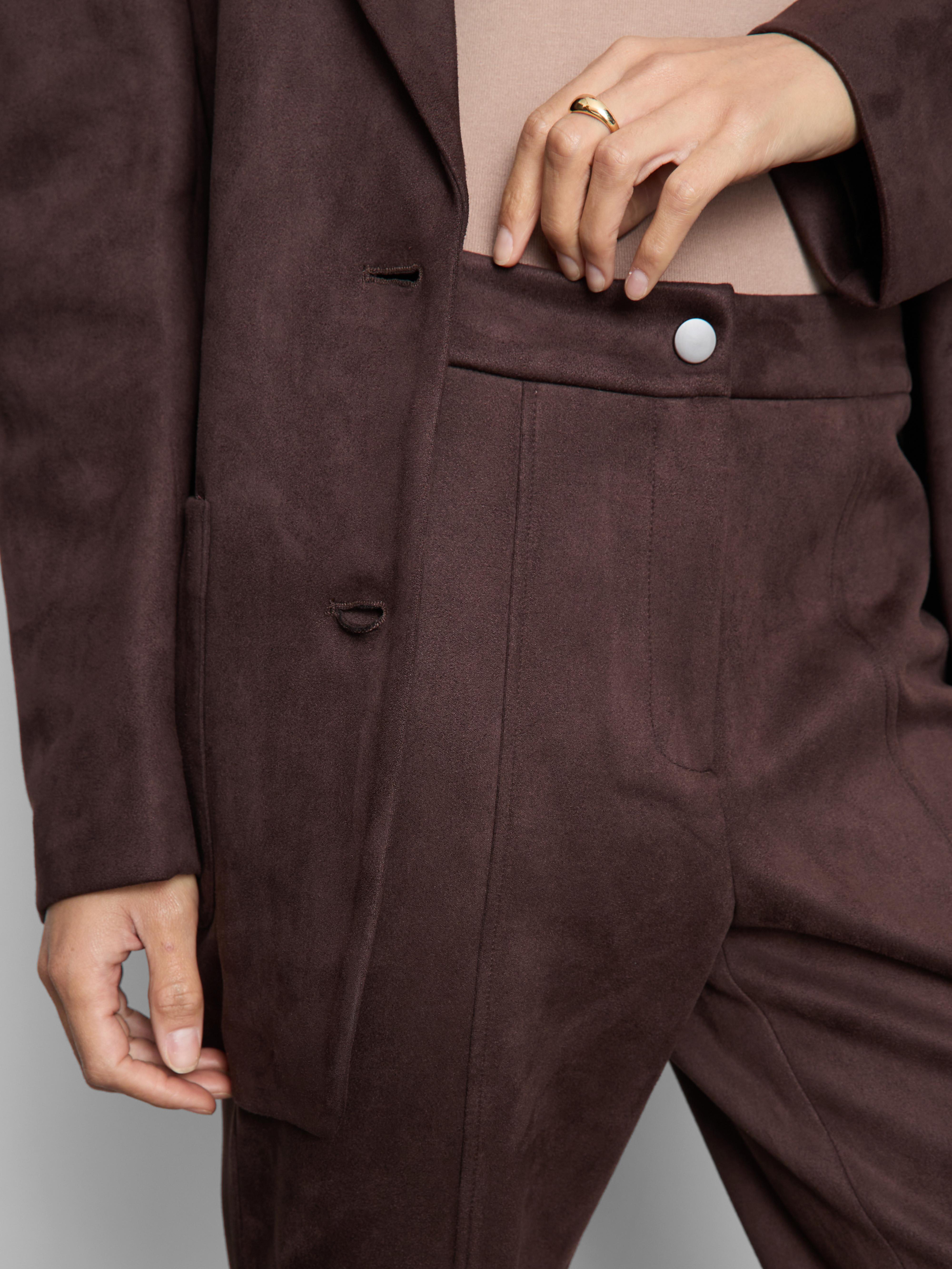 Paula Echevarría Faux Suede Flare Pants