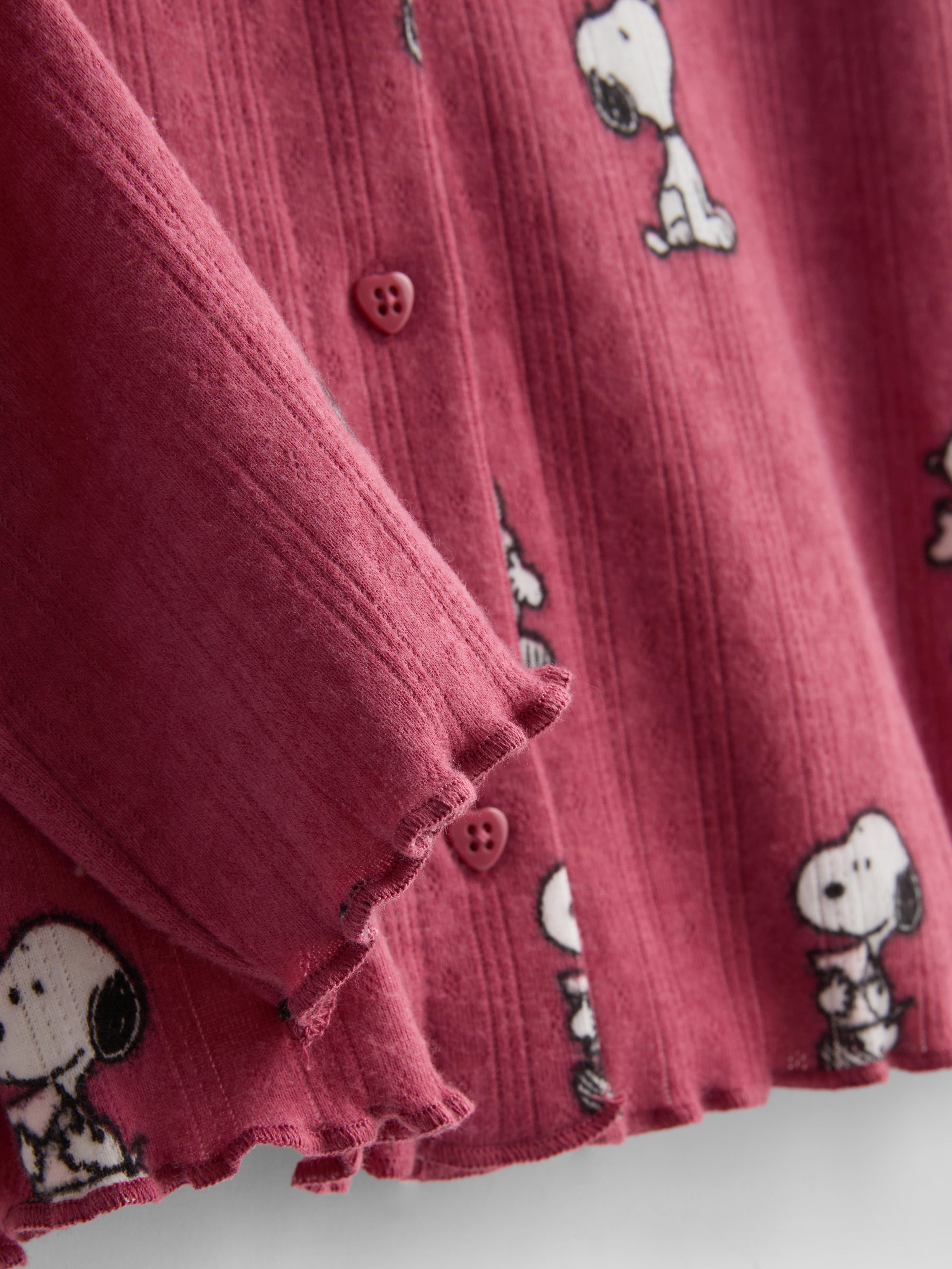 Snoopy Graphic Button Through Pajama Top