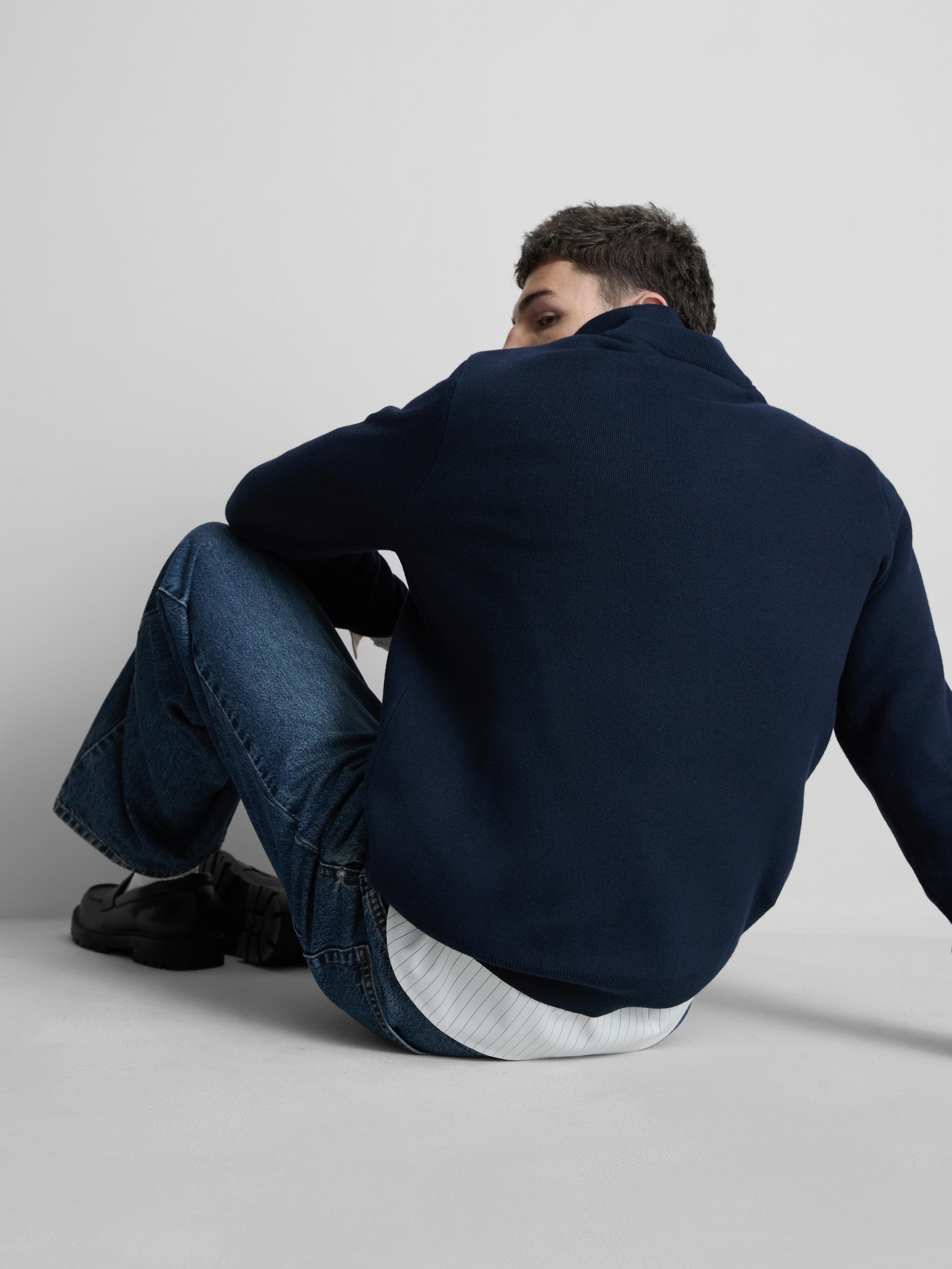 Half-Zip Funnel Neck Sweater