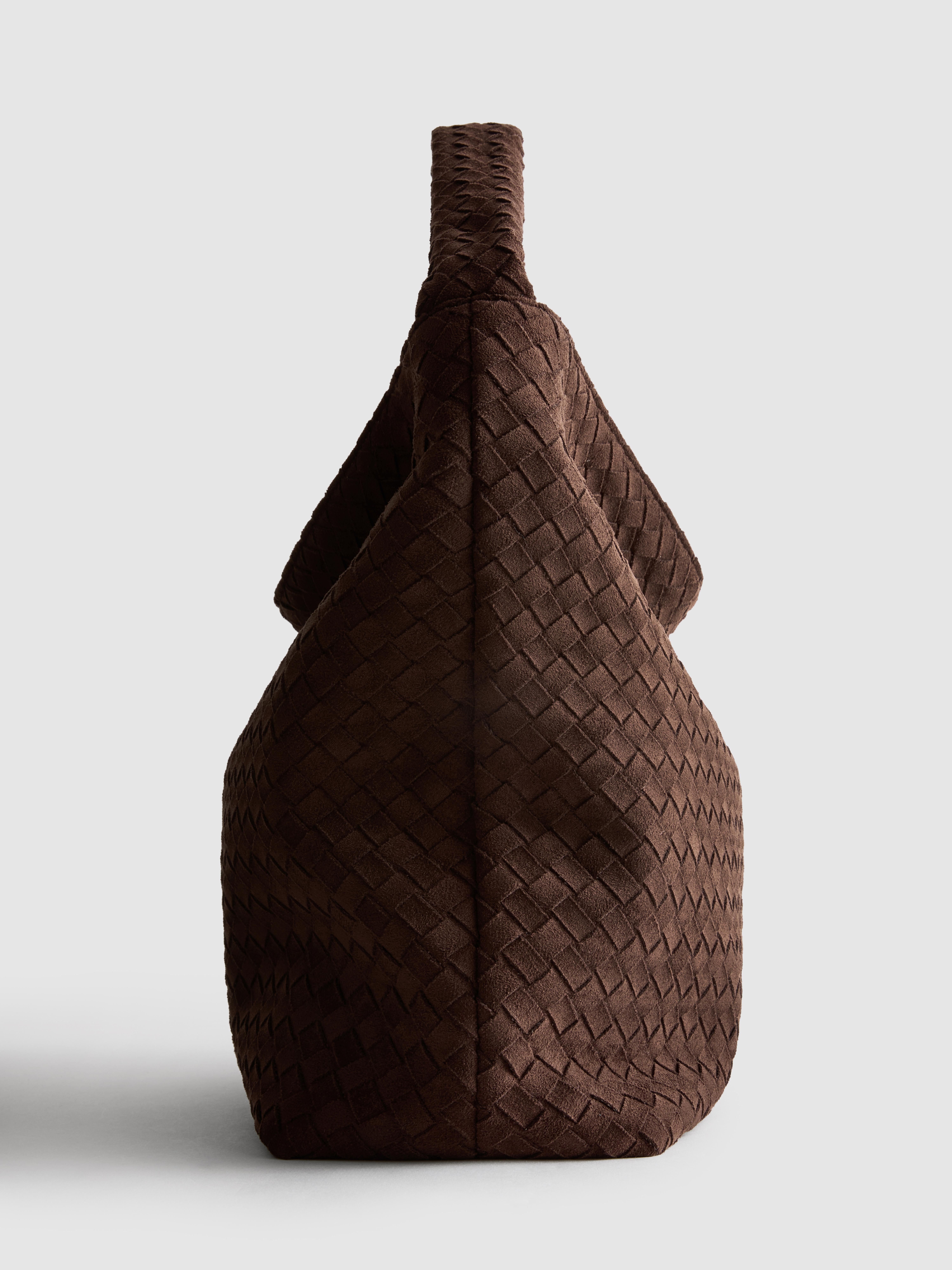 Chocolate Woven Tote Bag