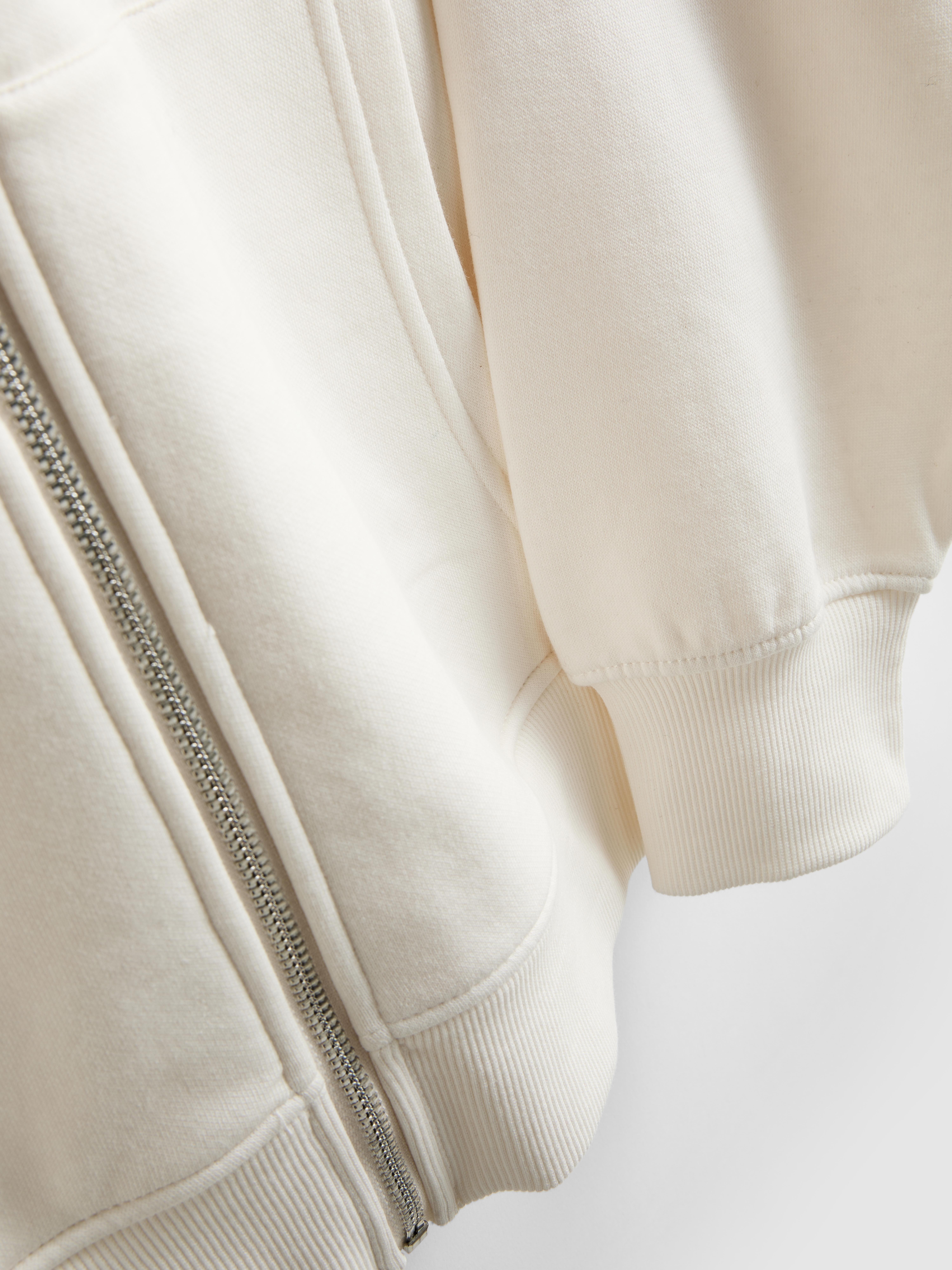 Oversized Graphic Zip Through Hoodie