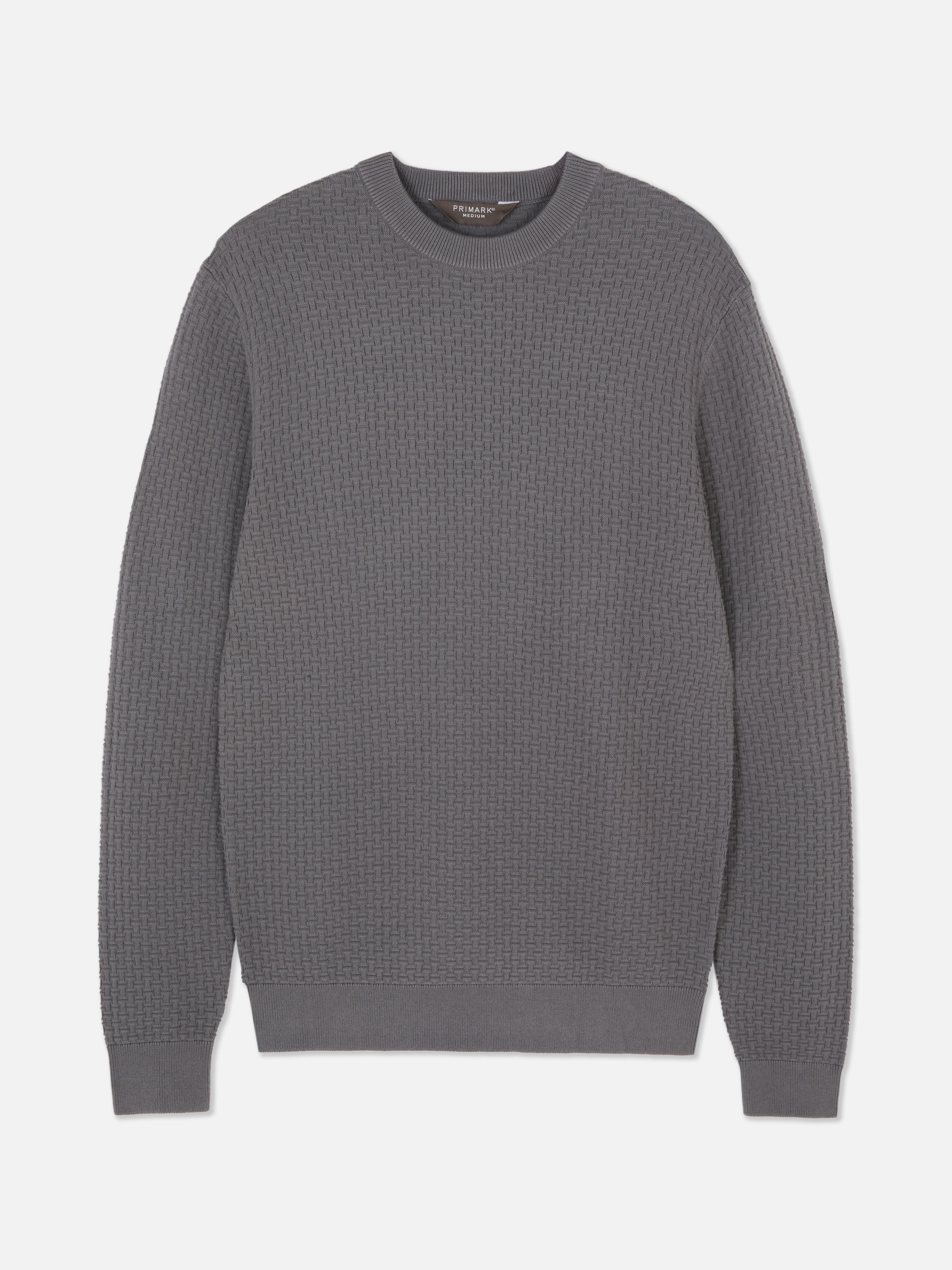 Textured Crew Neck Sweater