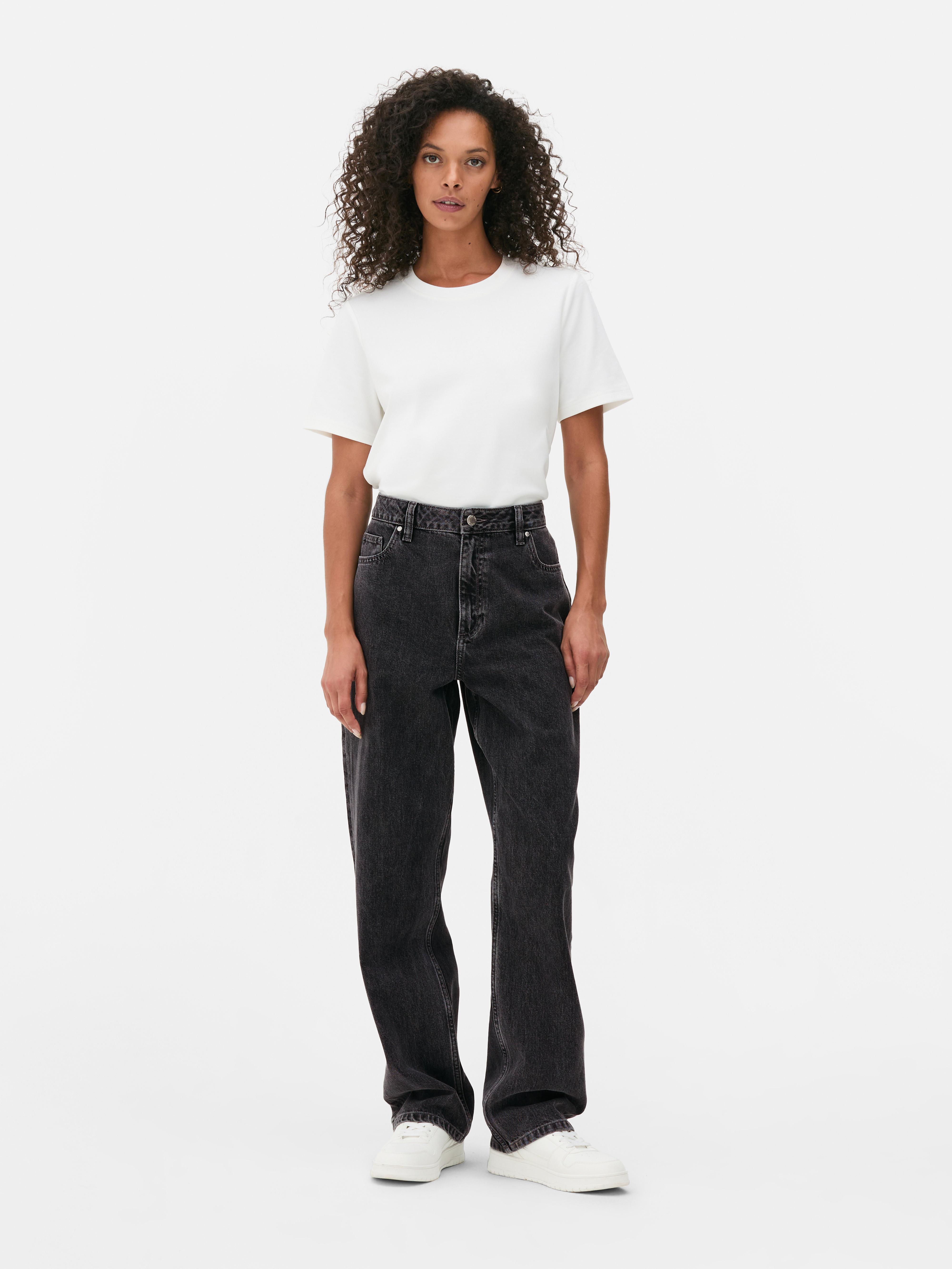 The Edit High-Waisted Straight Leg Jeans