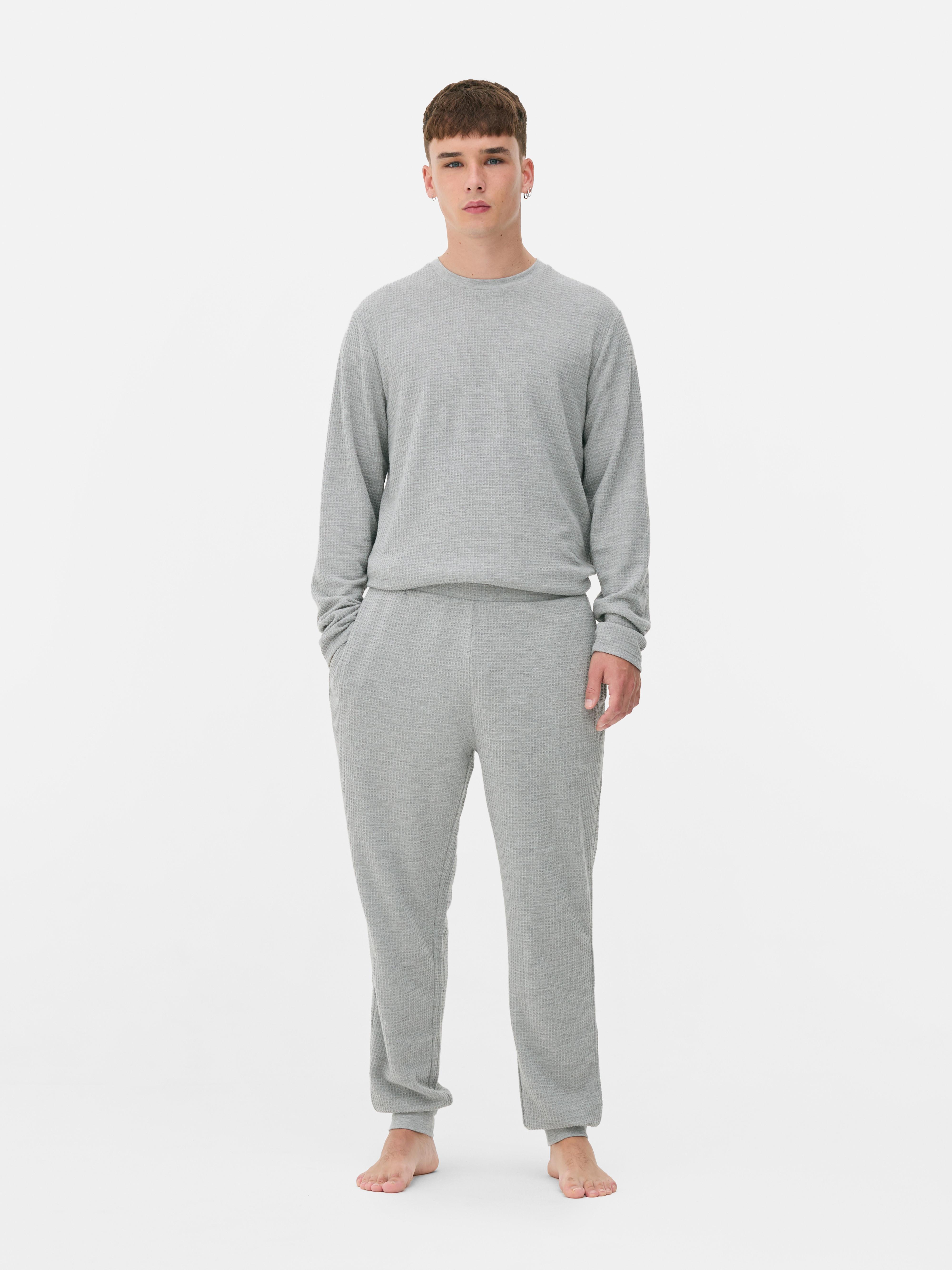 Waffle Texture Long Pajamas