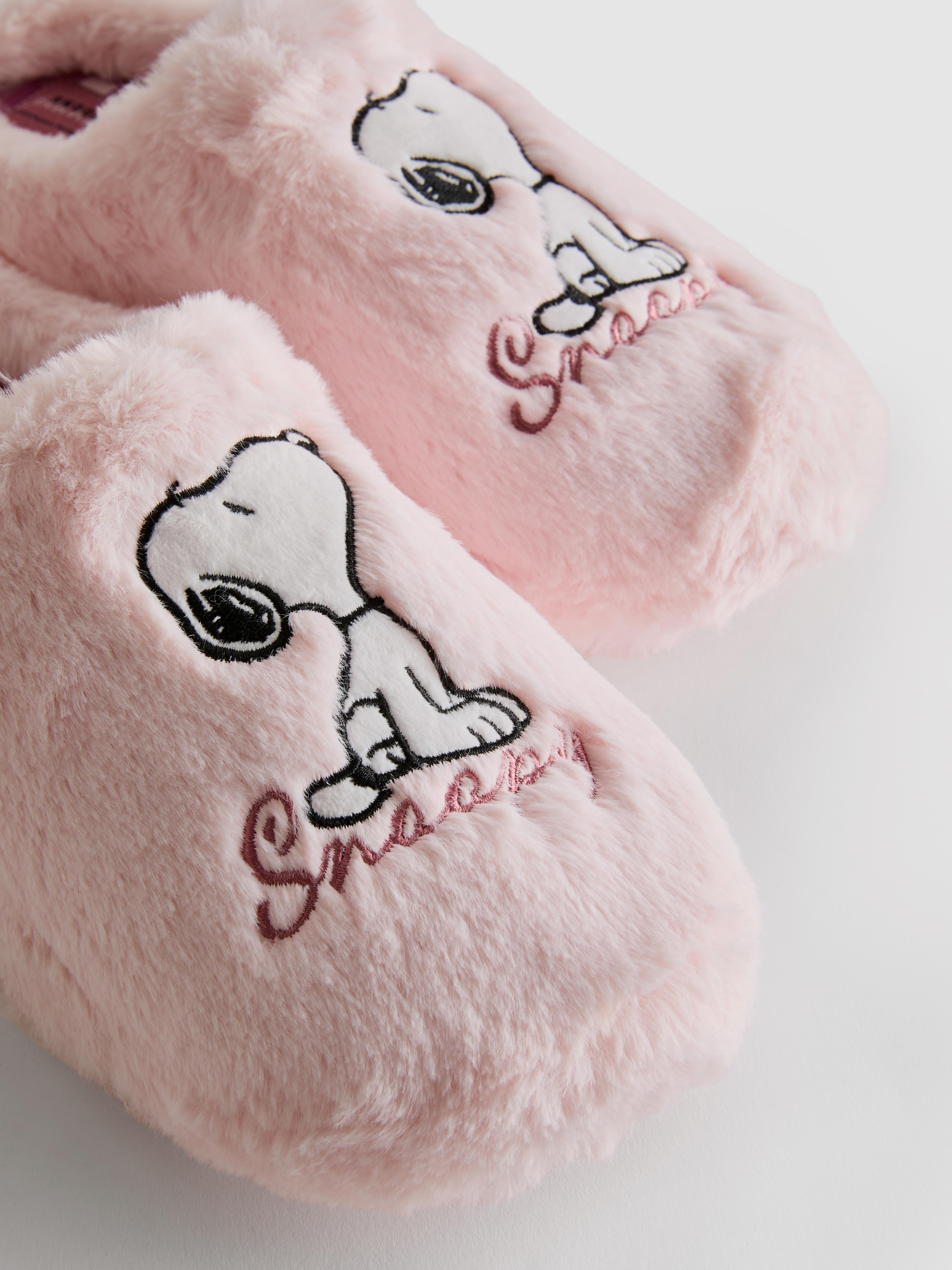 Snoopy Faux Fur Mule Slippers