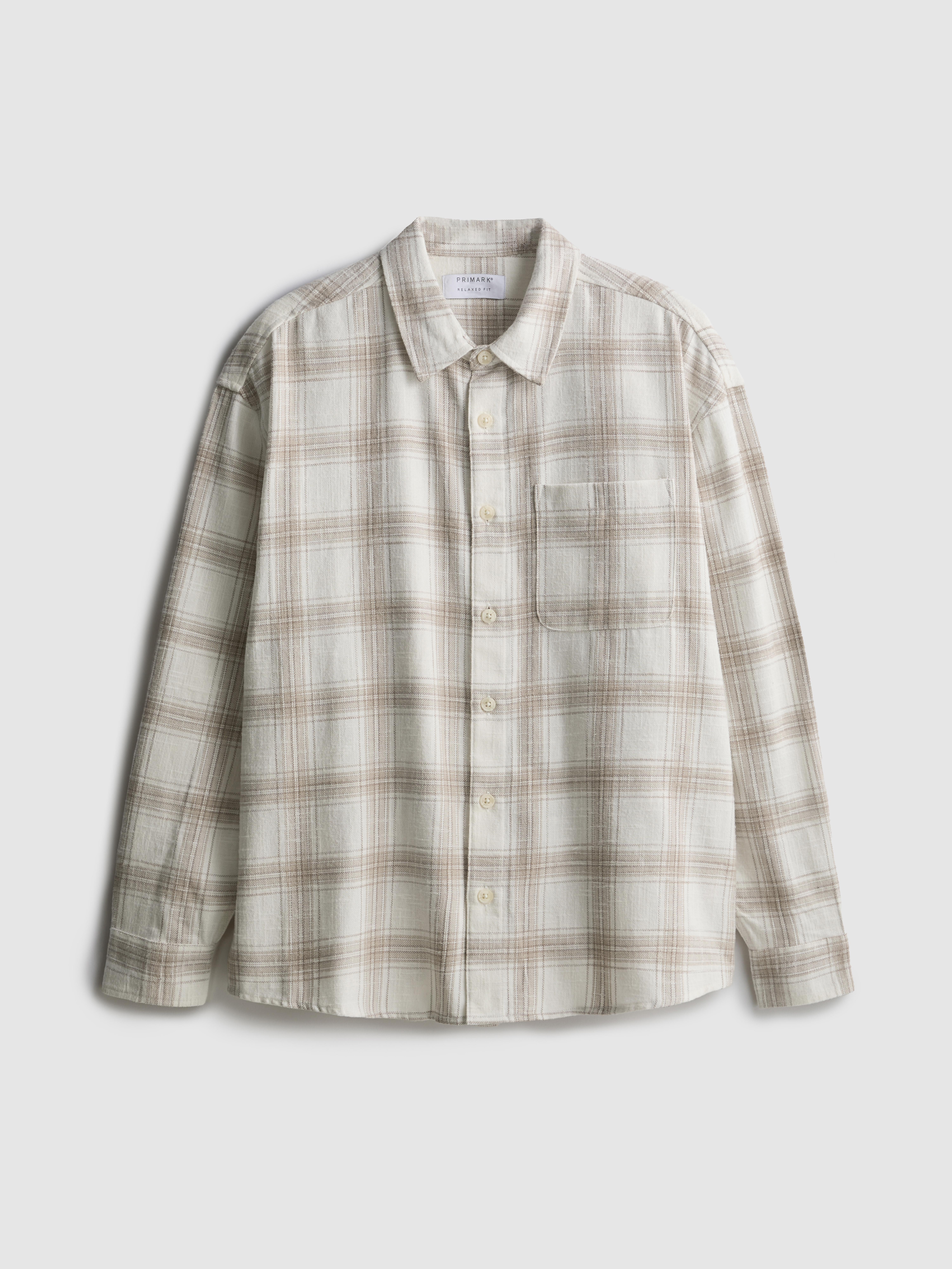 Textured Check Long Sleeved Shirt