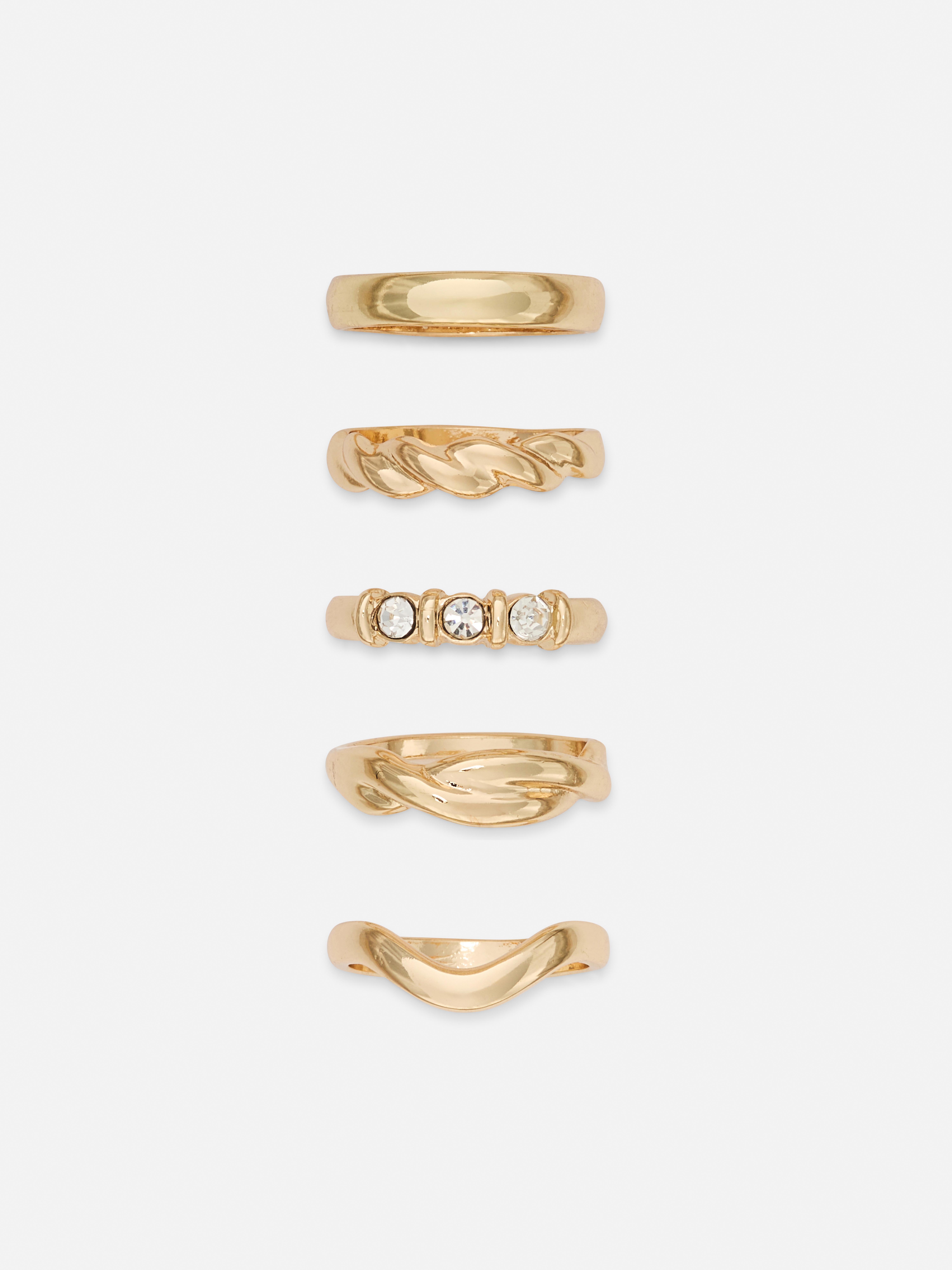 5pk Various Design Rings