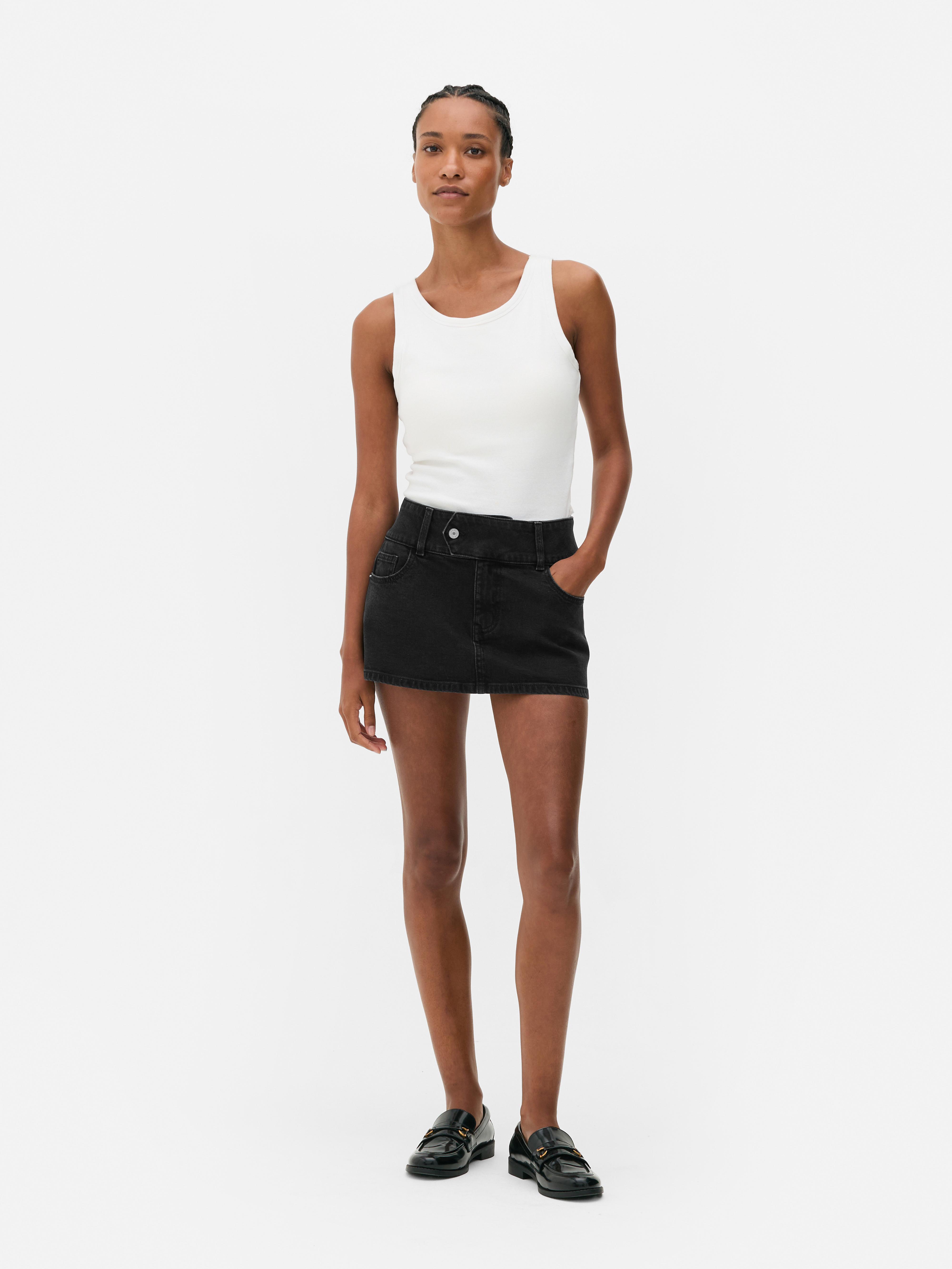 Denim Micro Mini Skirt