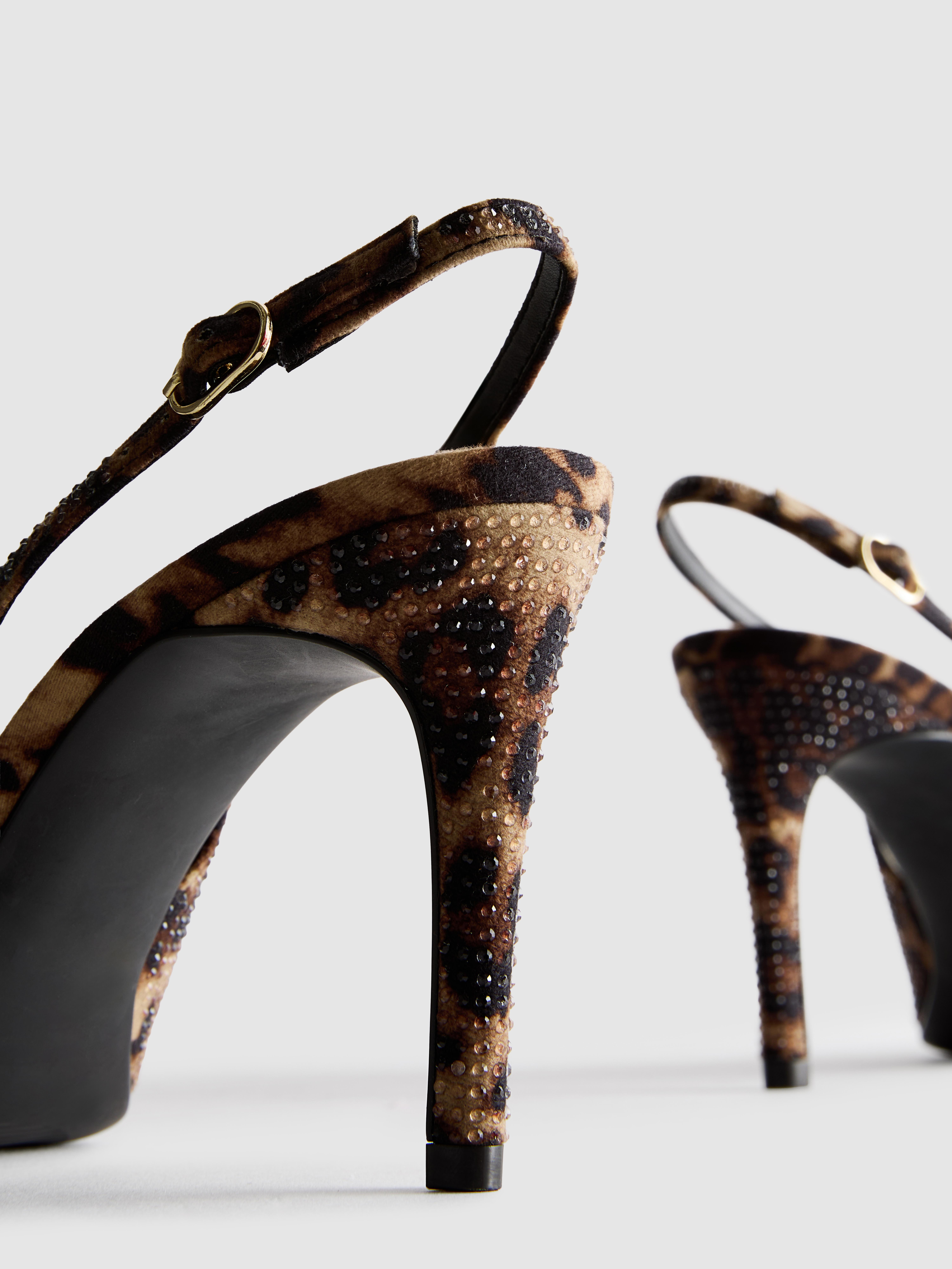 Hot Fix Sling Back Court Heels