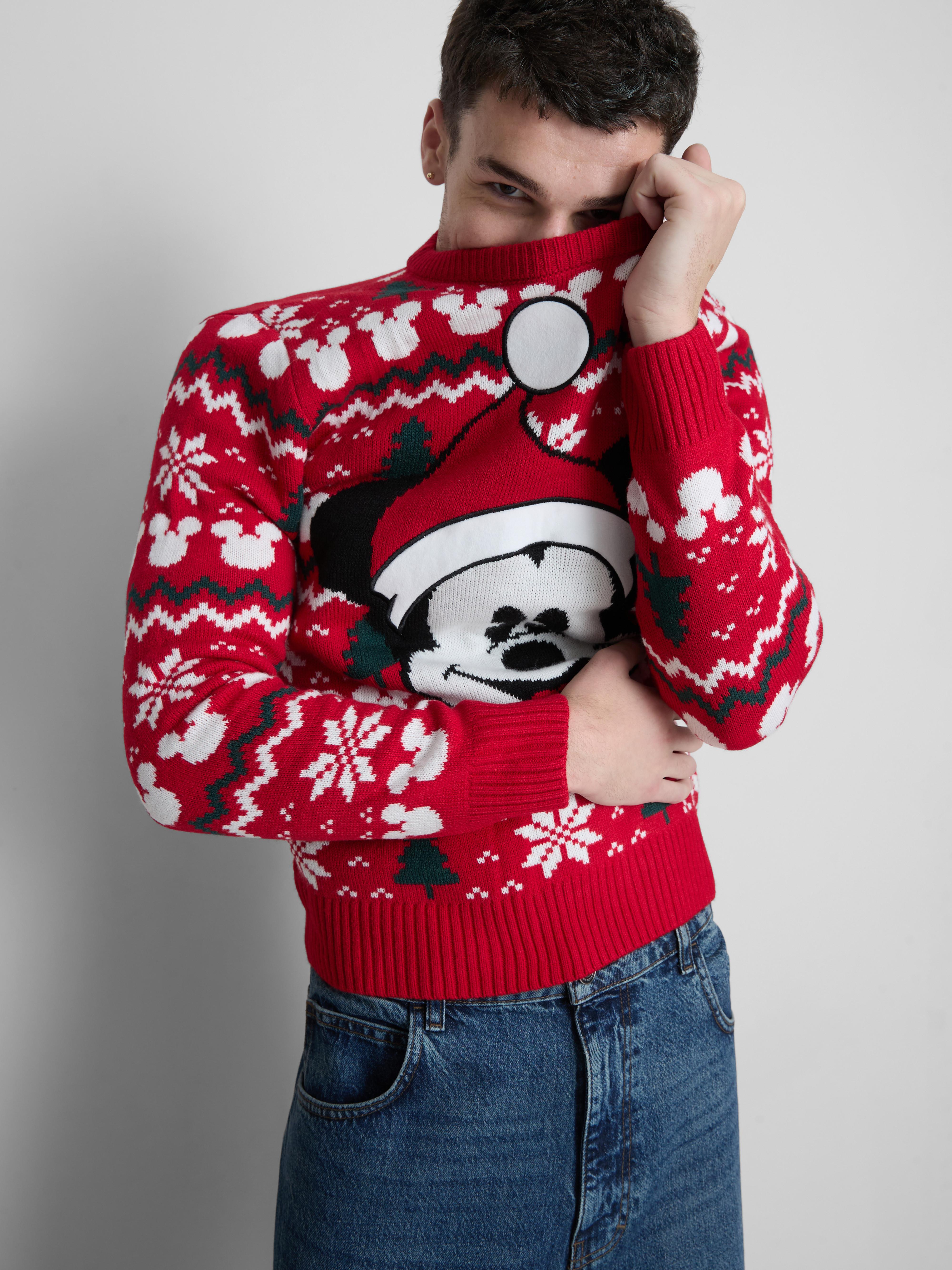 Men's Disney's Mickey Mouse Fair Isle Family Christmas Sweater
