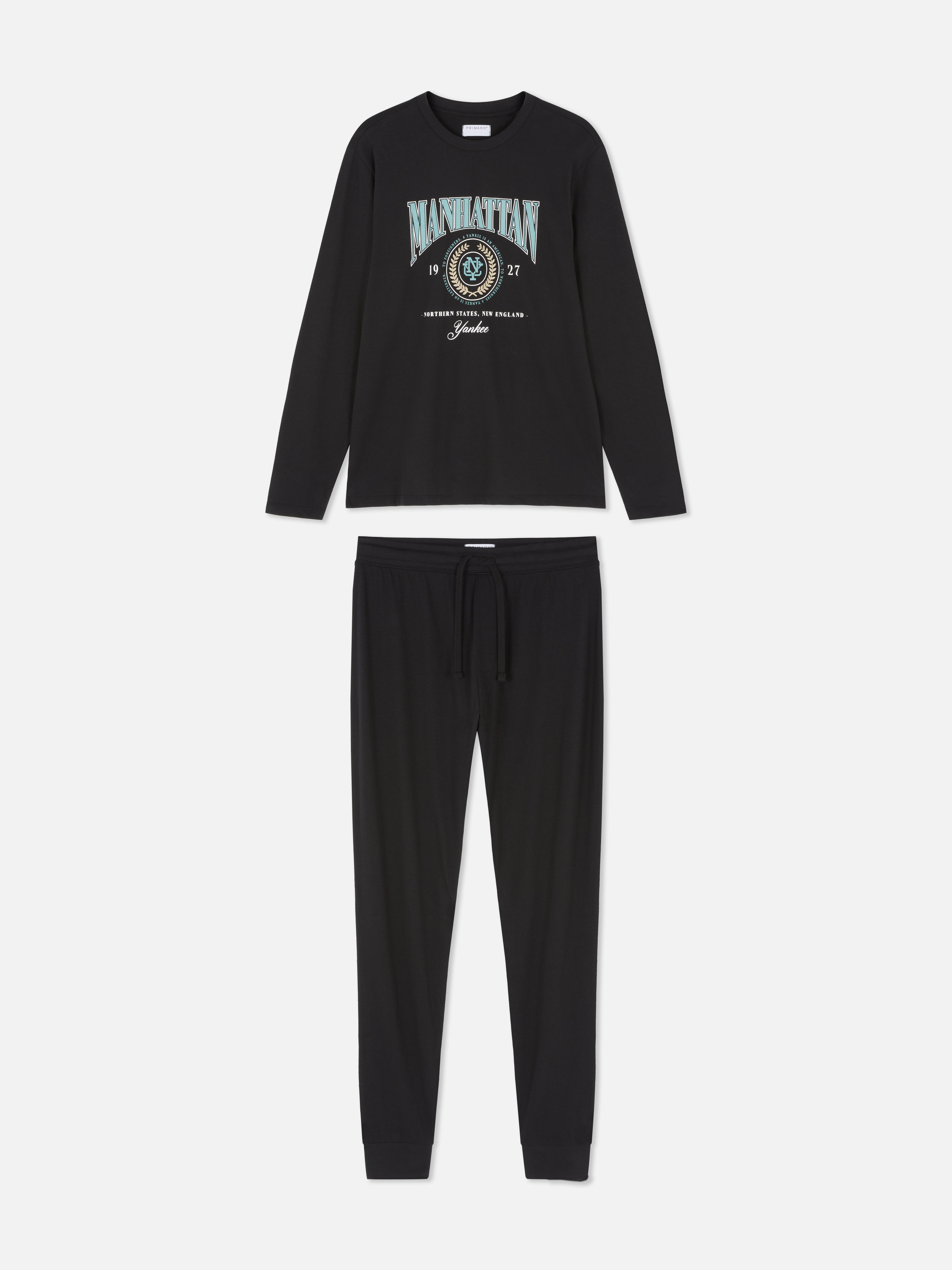 Printed Long Pajama Set