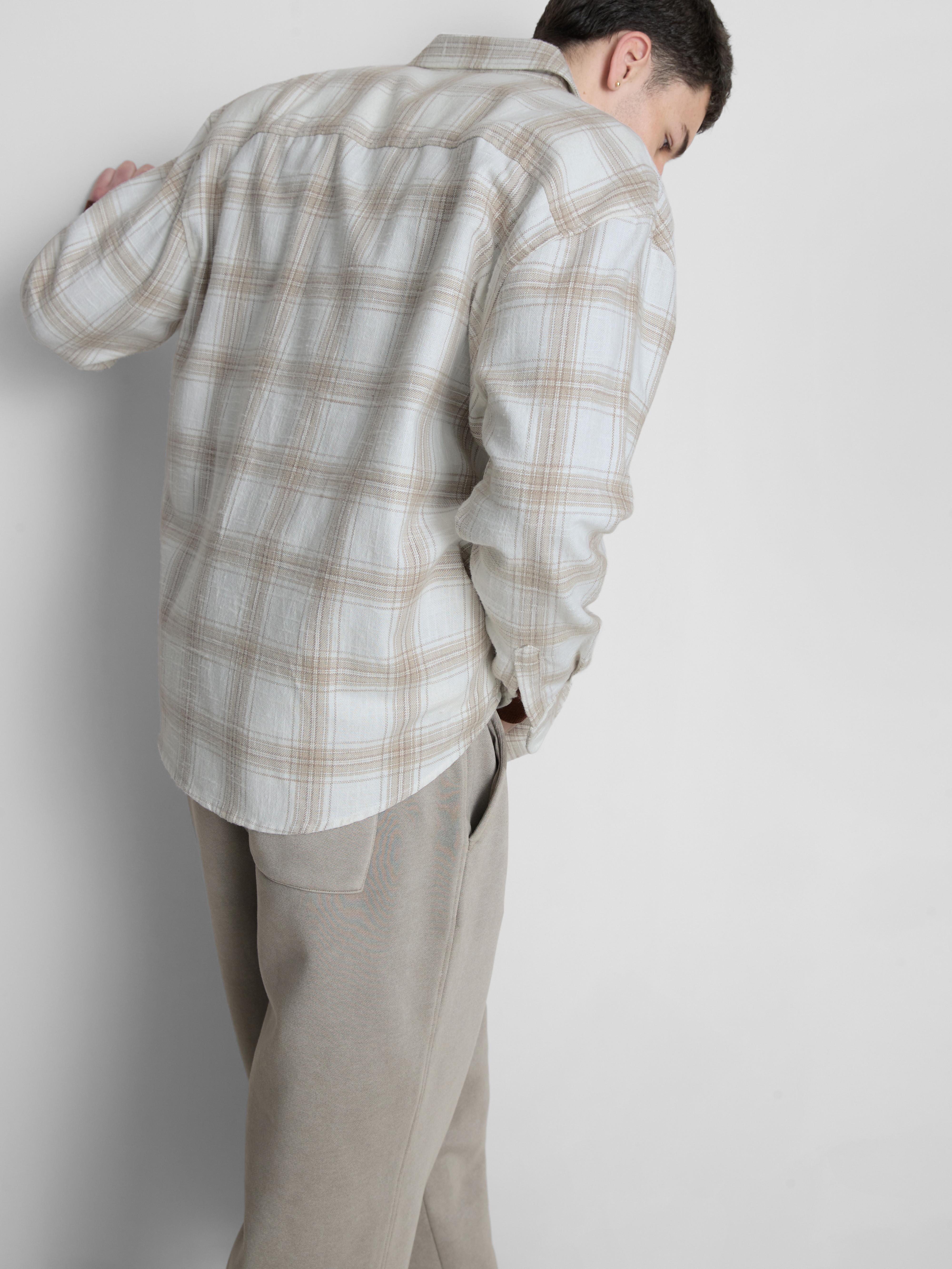 Textured Check Long Sleeved Shirt