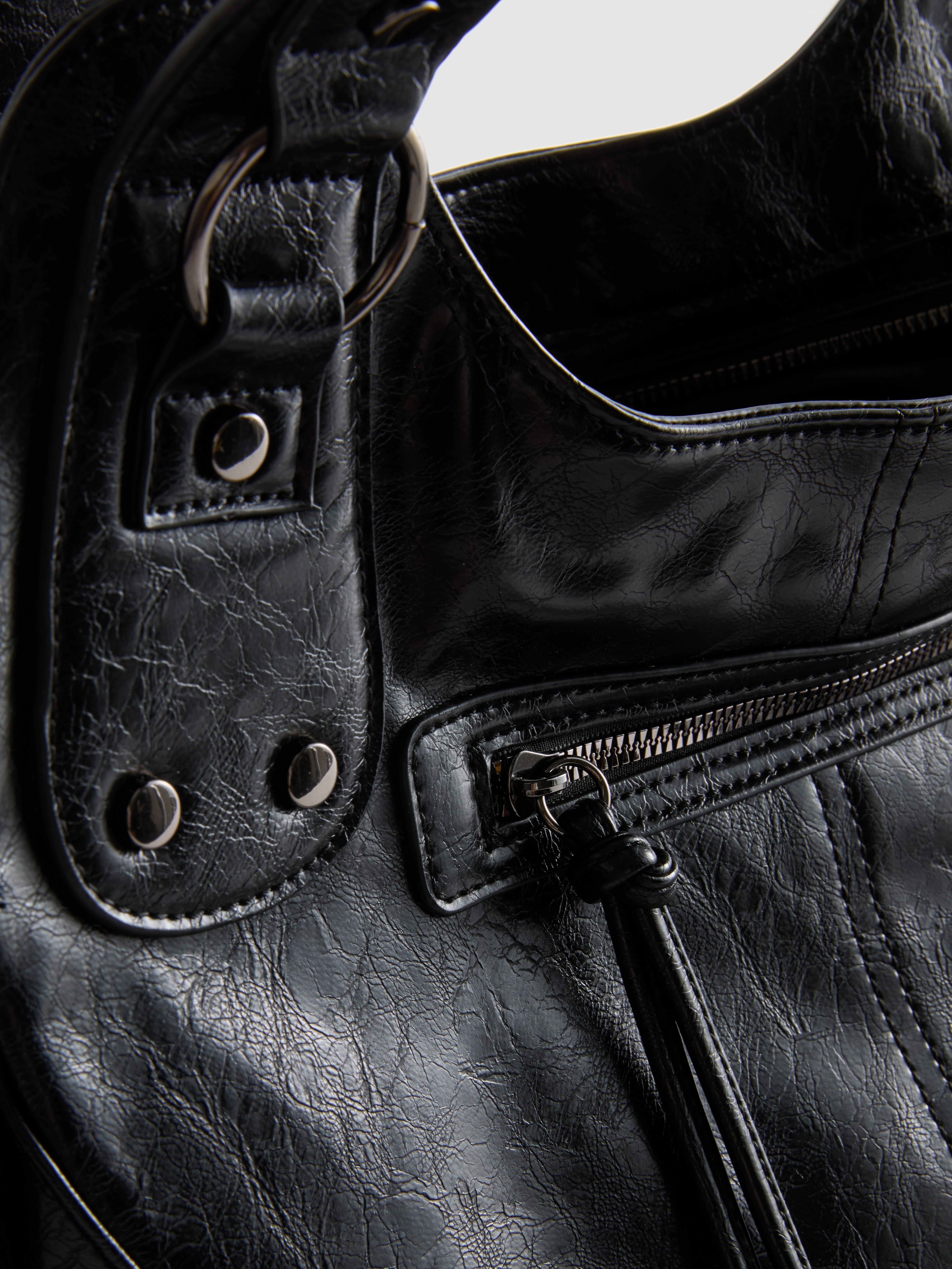 Distressed Slouchy Tote Bag