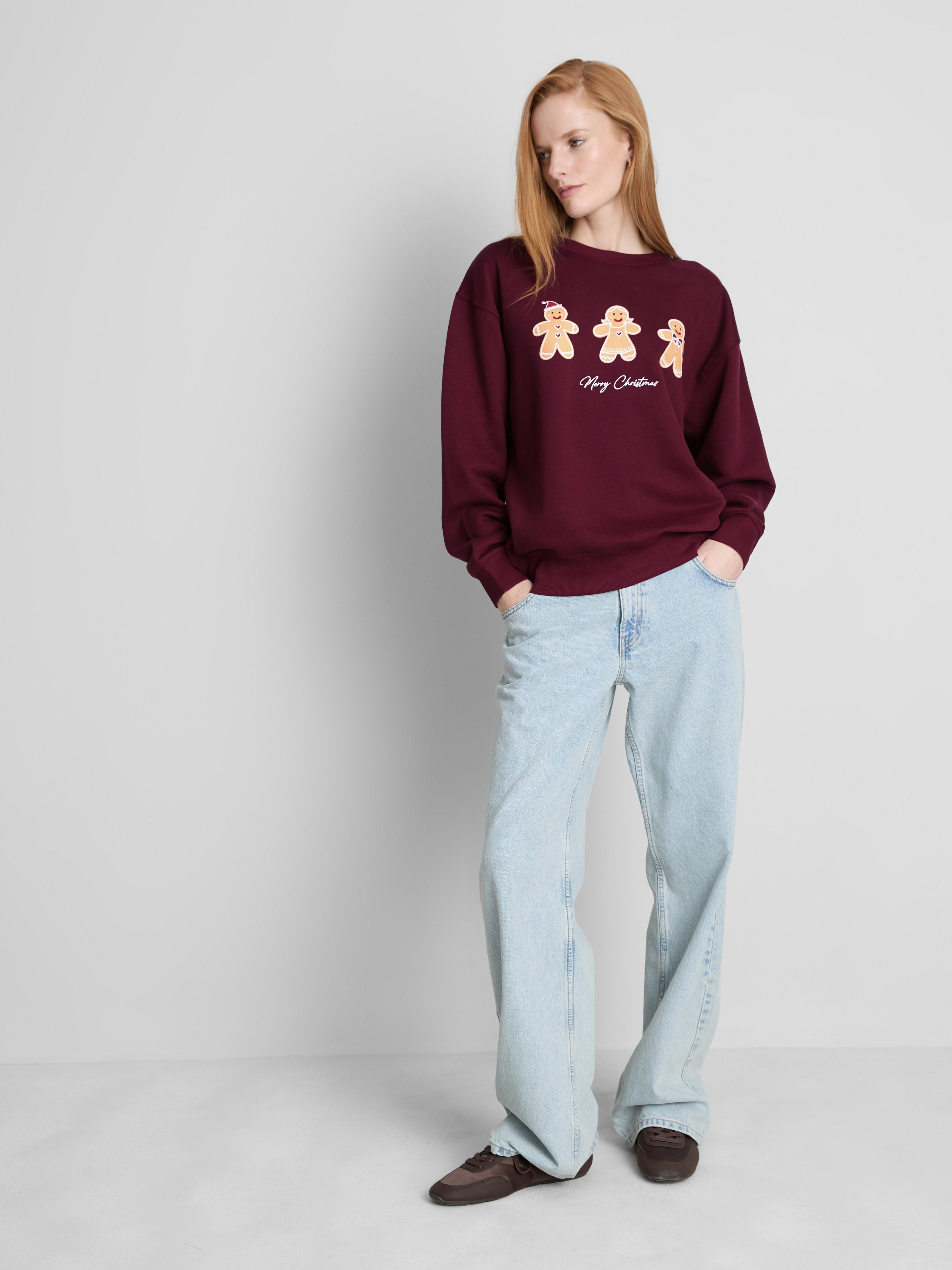 Christmas Cotton Blend Sweatshirt