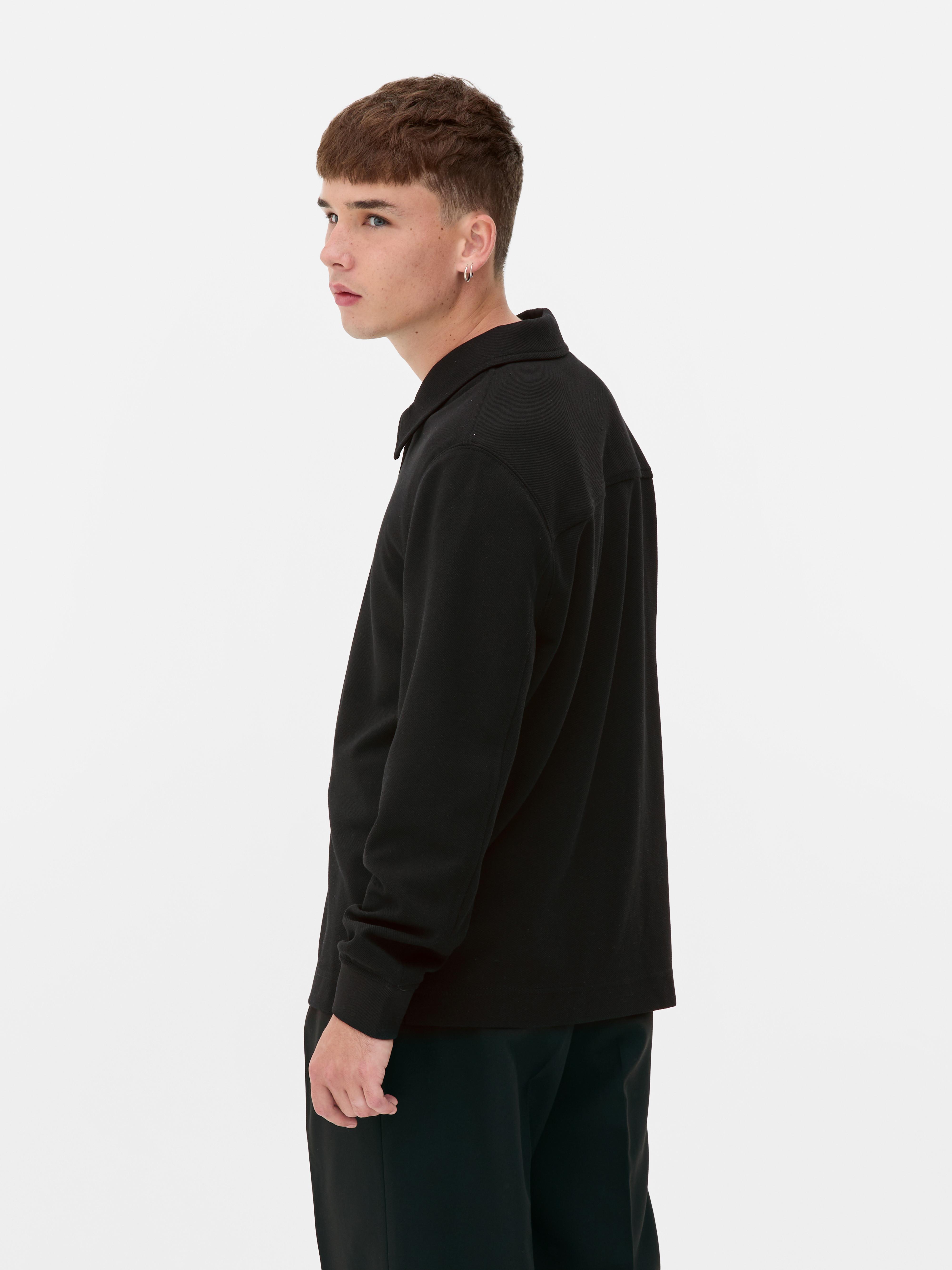 Twill Long Sleeve Polo Shirt