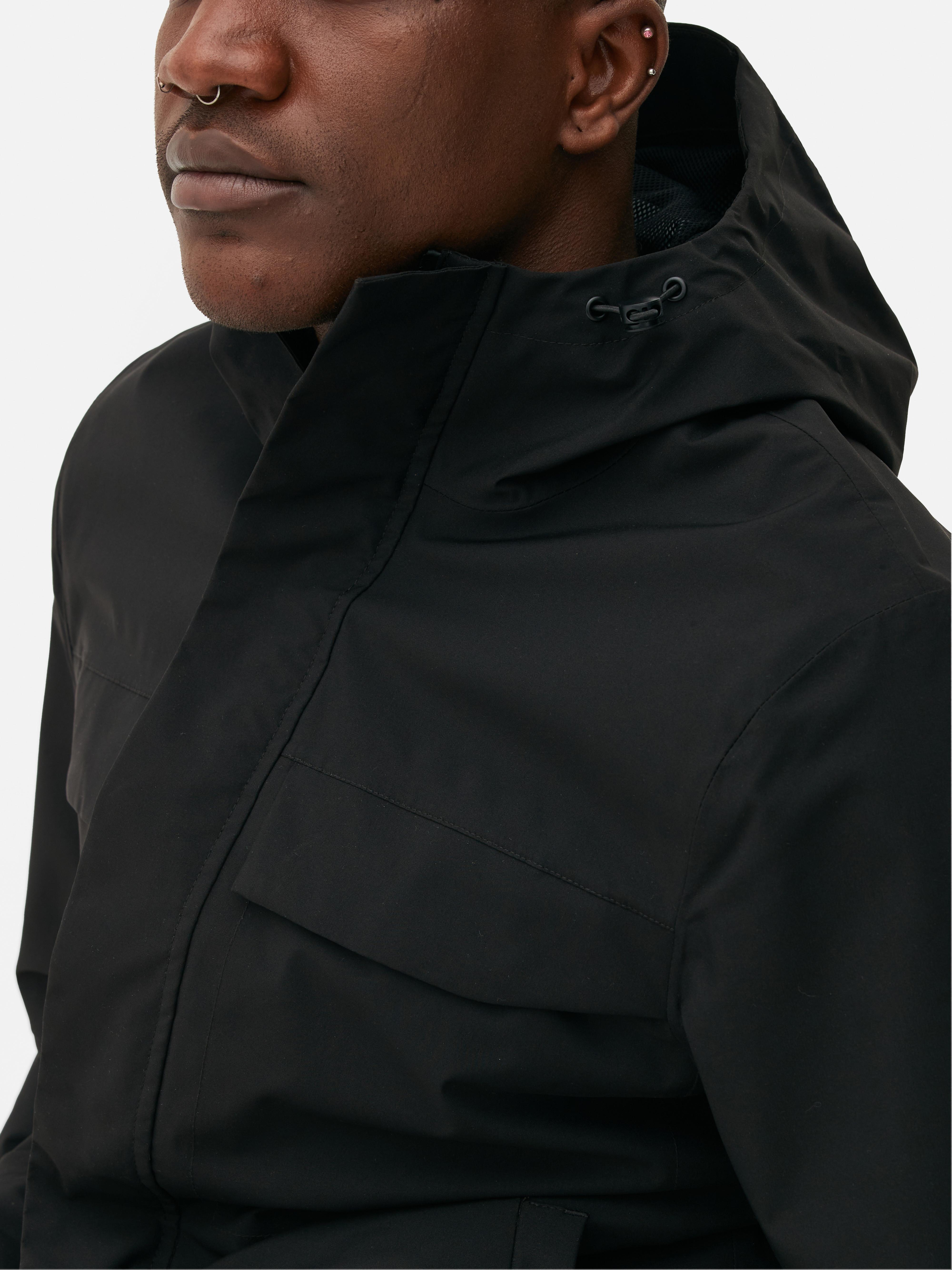Zip-Up Hooded Raincoat