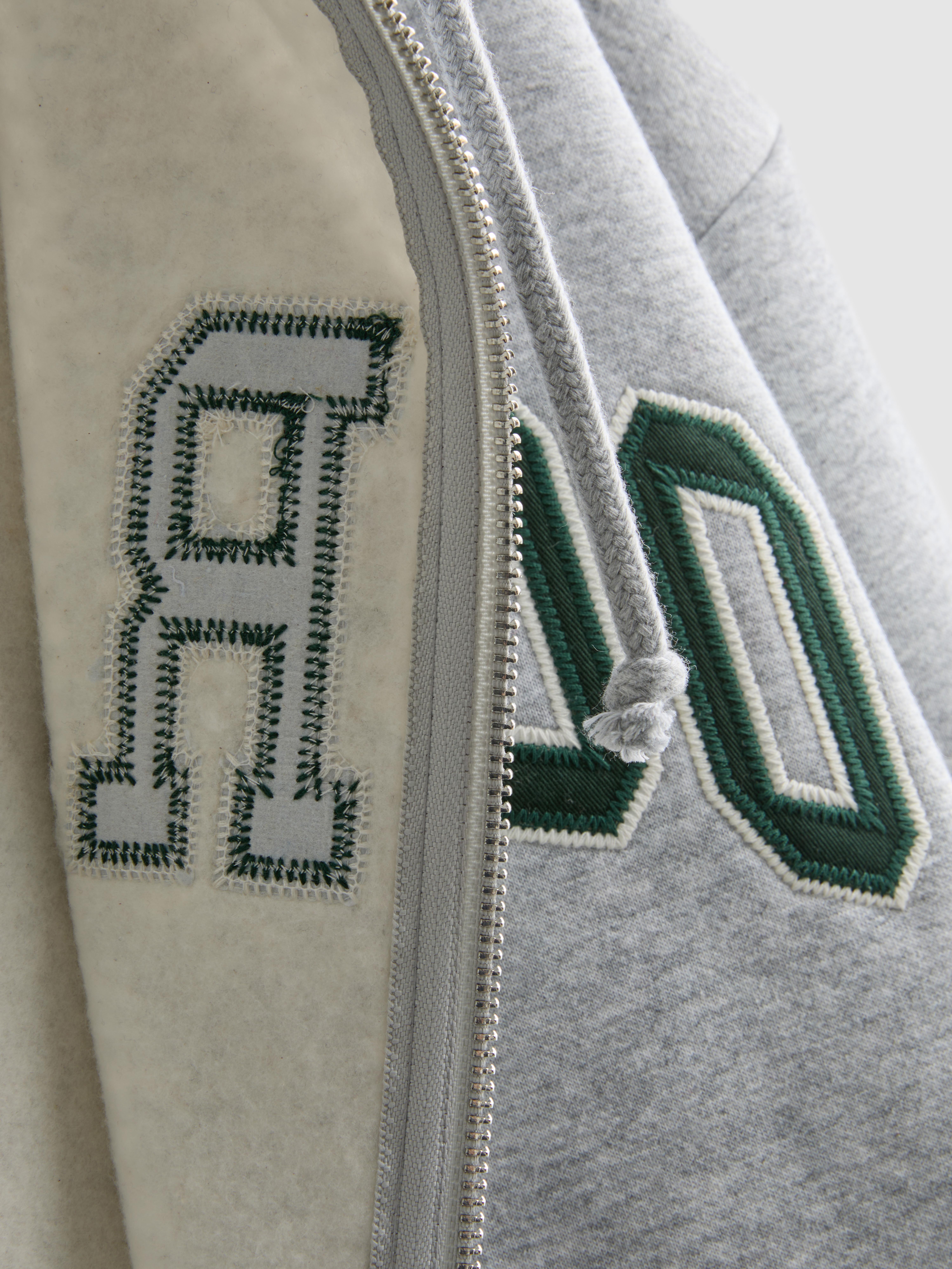 Oversized Graphic Zip Through Hoodie