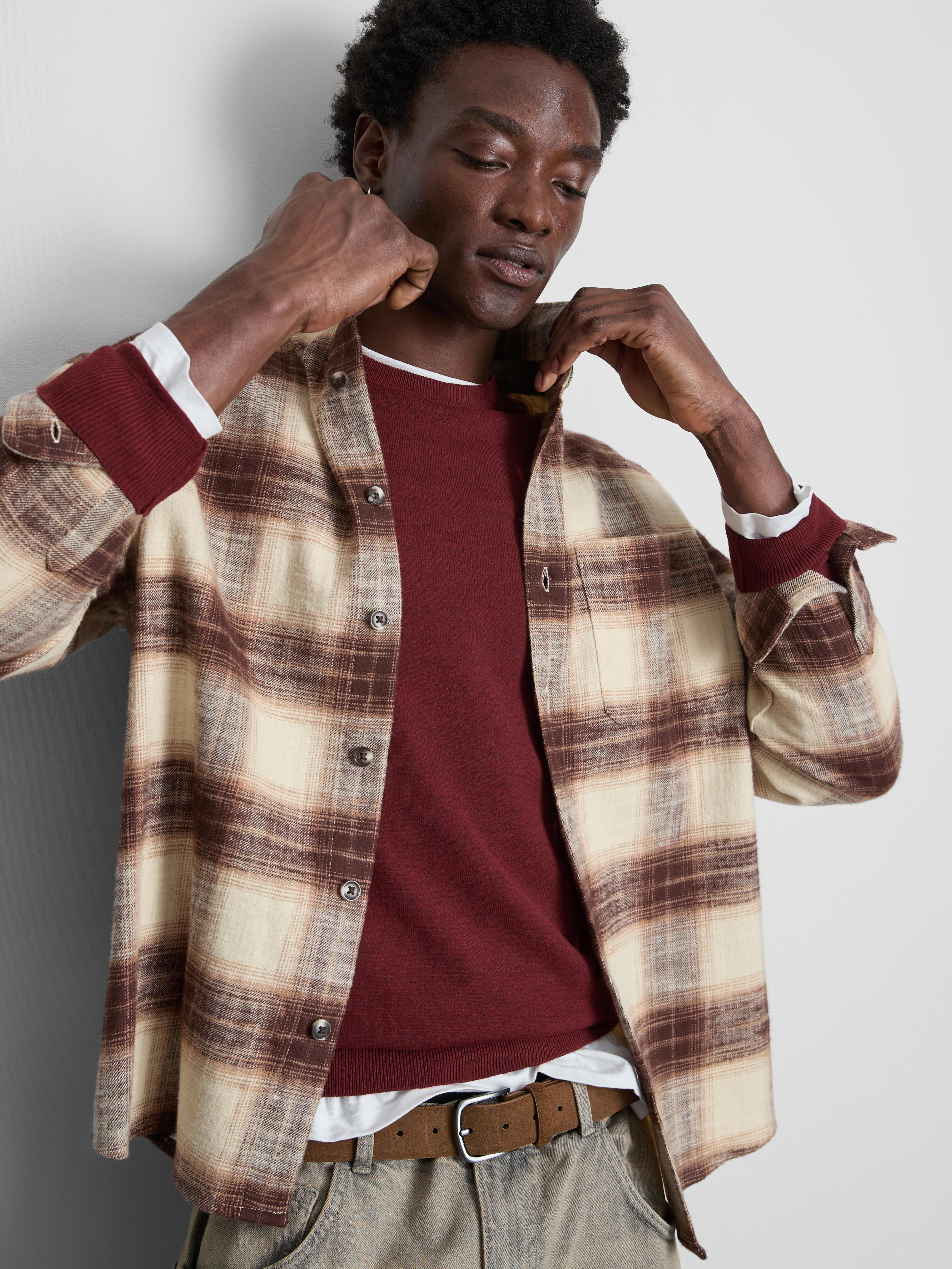 Textured Check Long Sleeved Shirt
