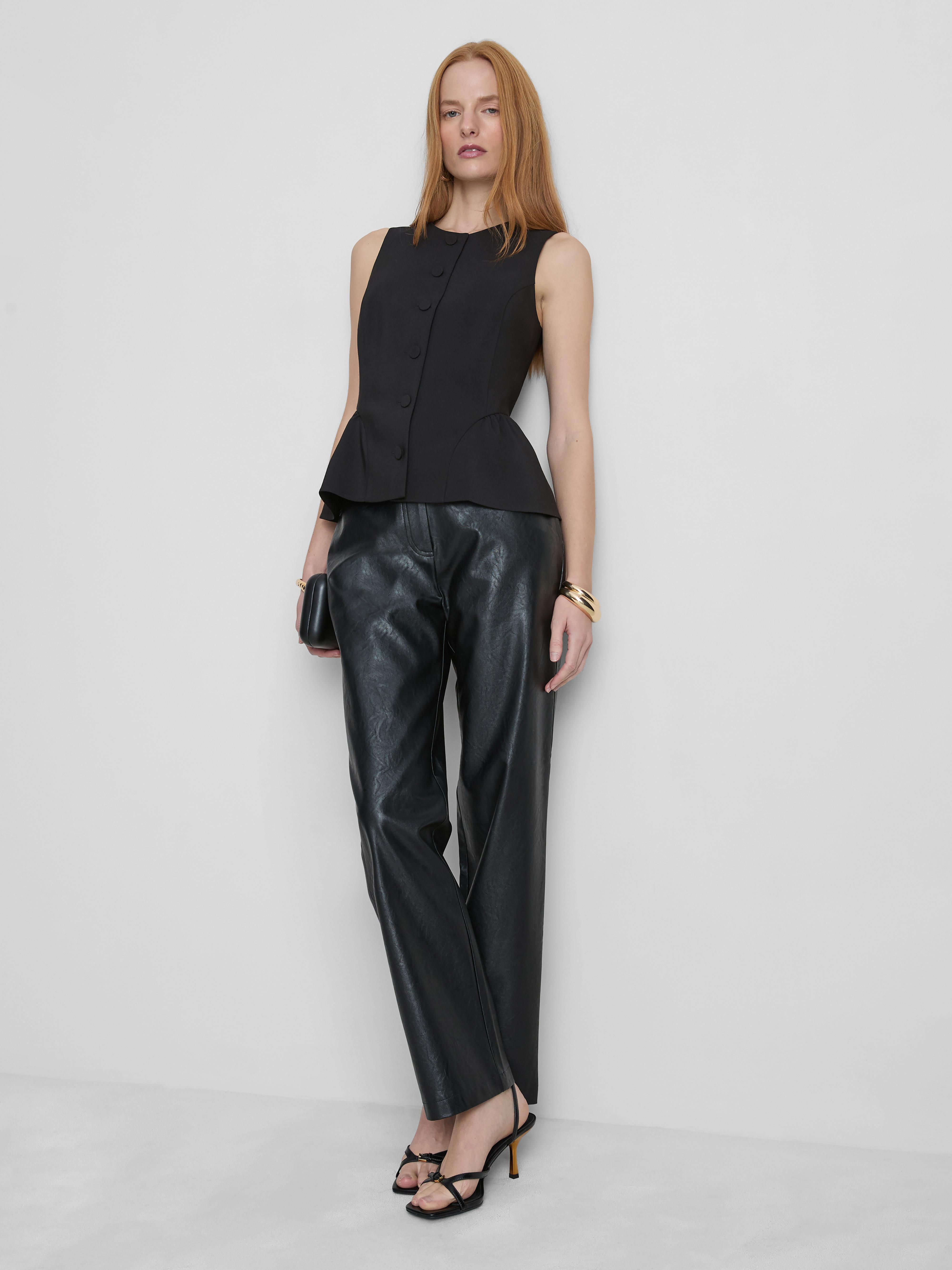 Round Neck Peplum Waistcoat