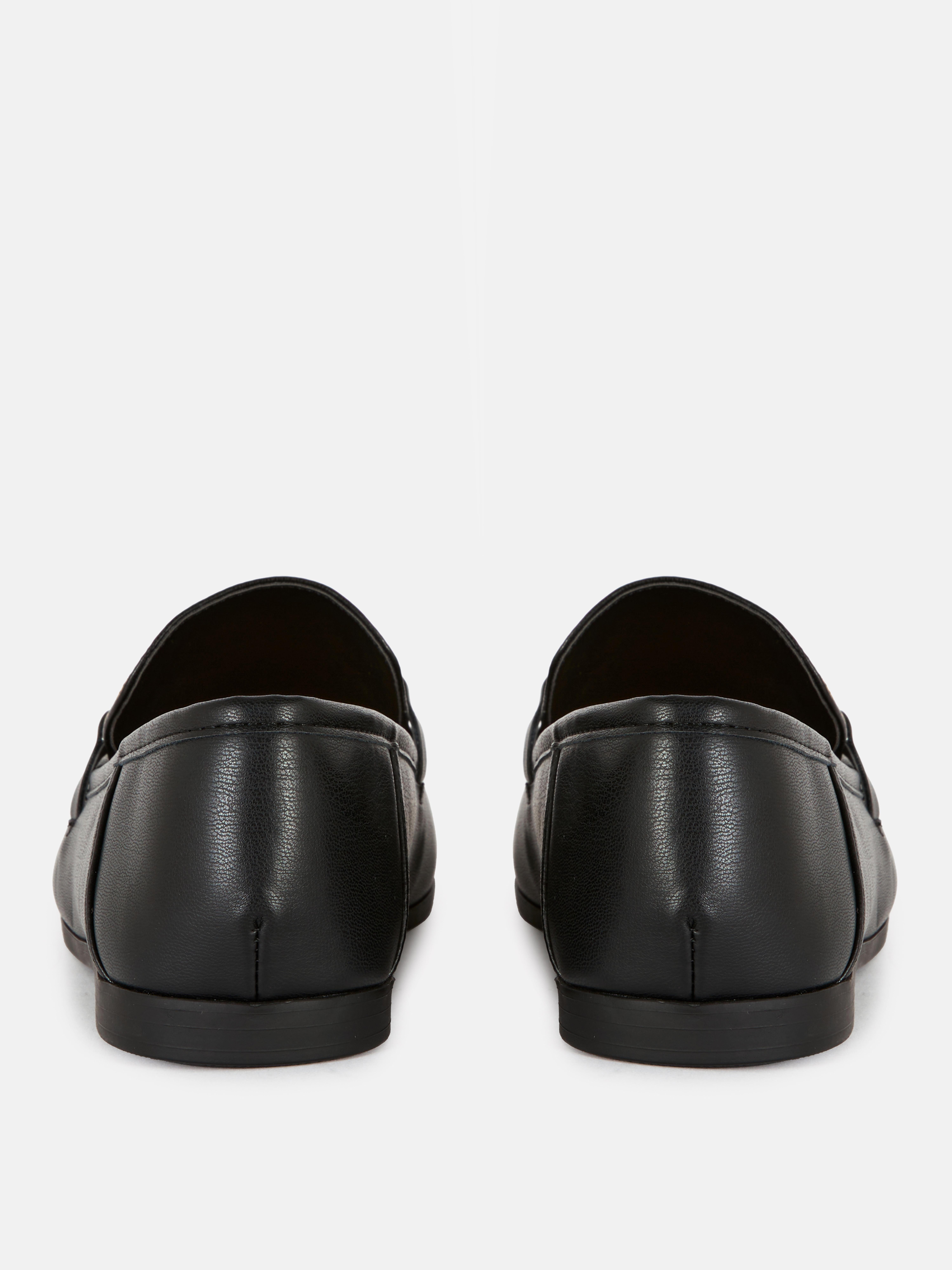 Faux Leather Snaffle Loafers